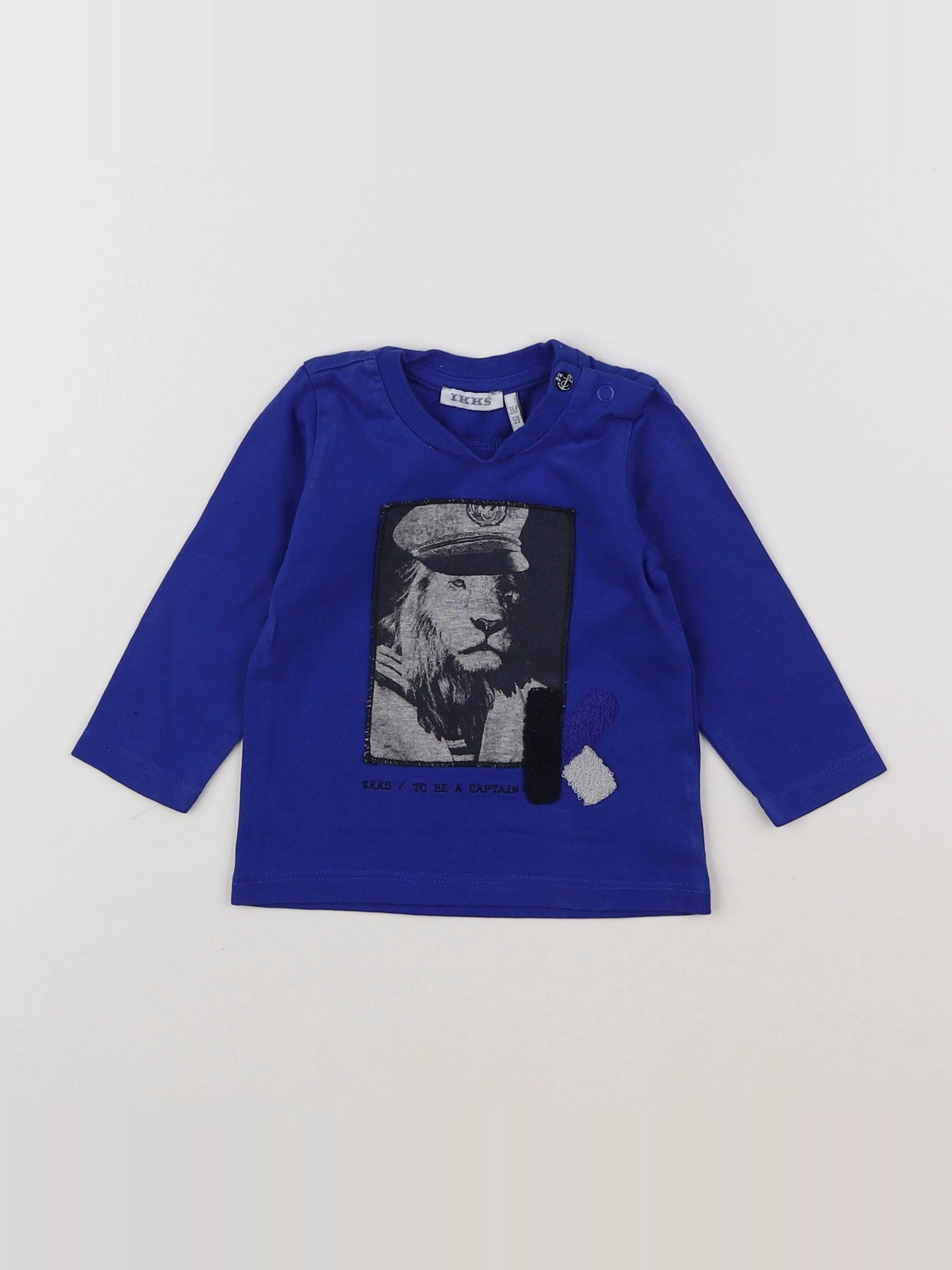 IKKS - tee-shirt bleu - 3 mois