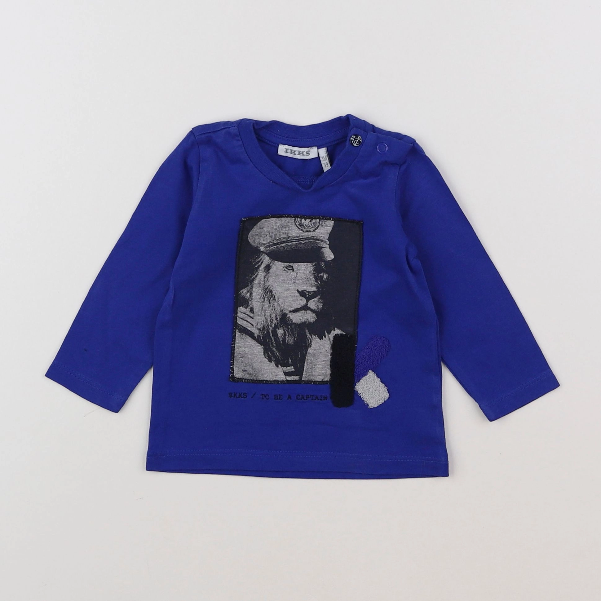 IKKS - tee-shirt bleu - 3 mois