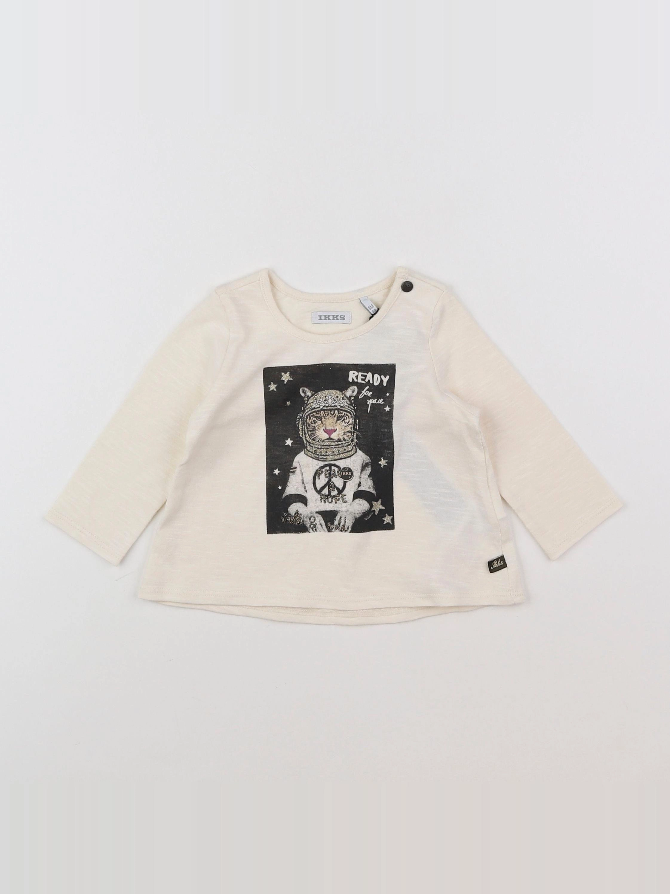 IKKS - tee-shirt beige - 6 mois