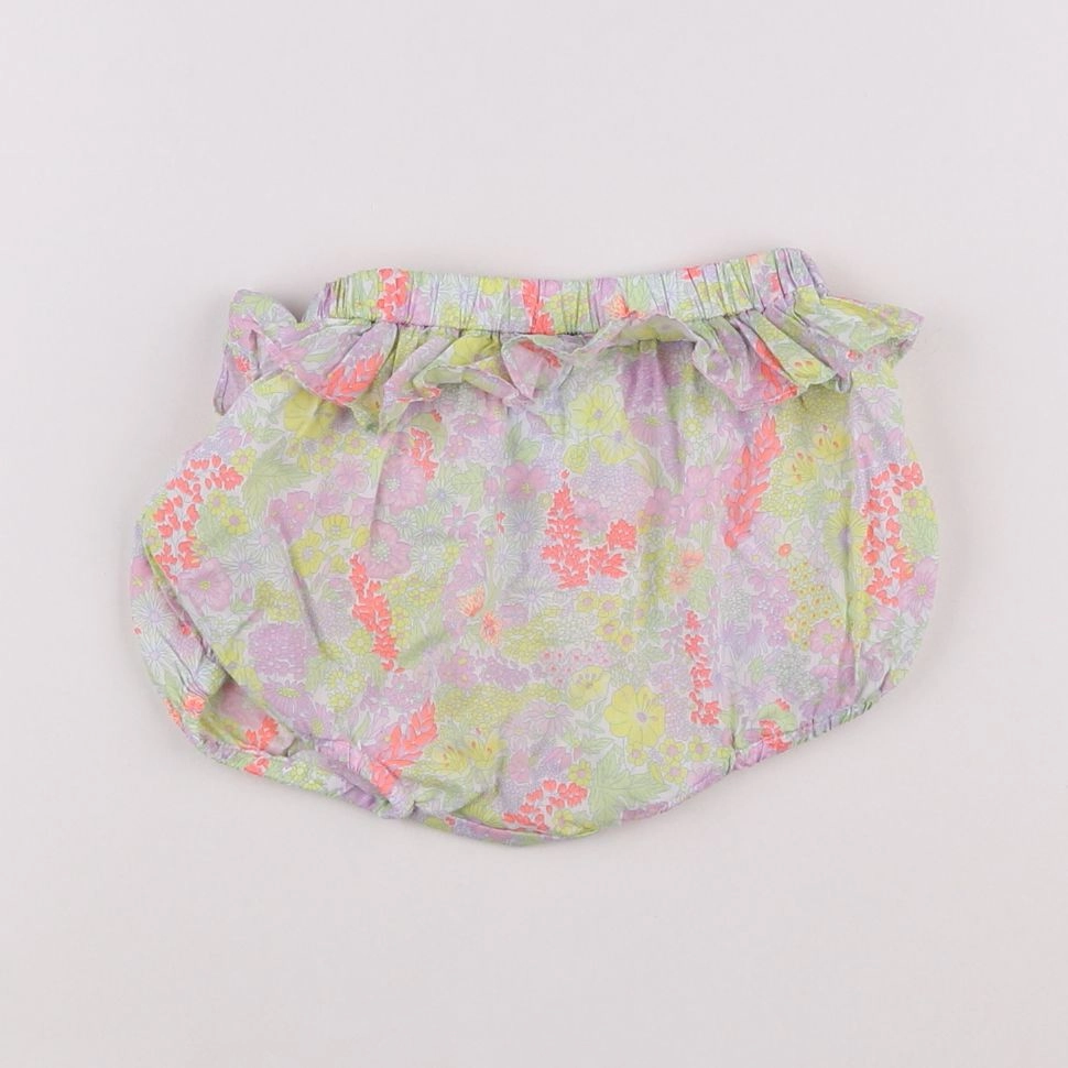 Jacadi - bloomer volants au dos, liberty multicolore - 6 mois