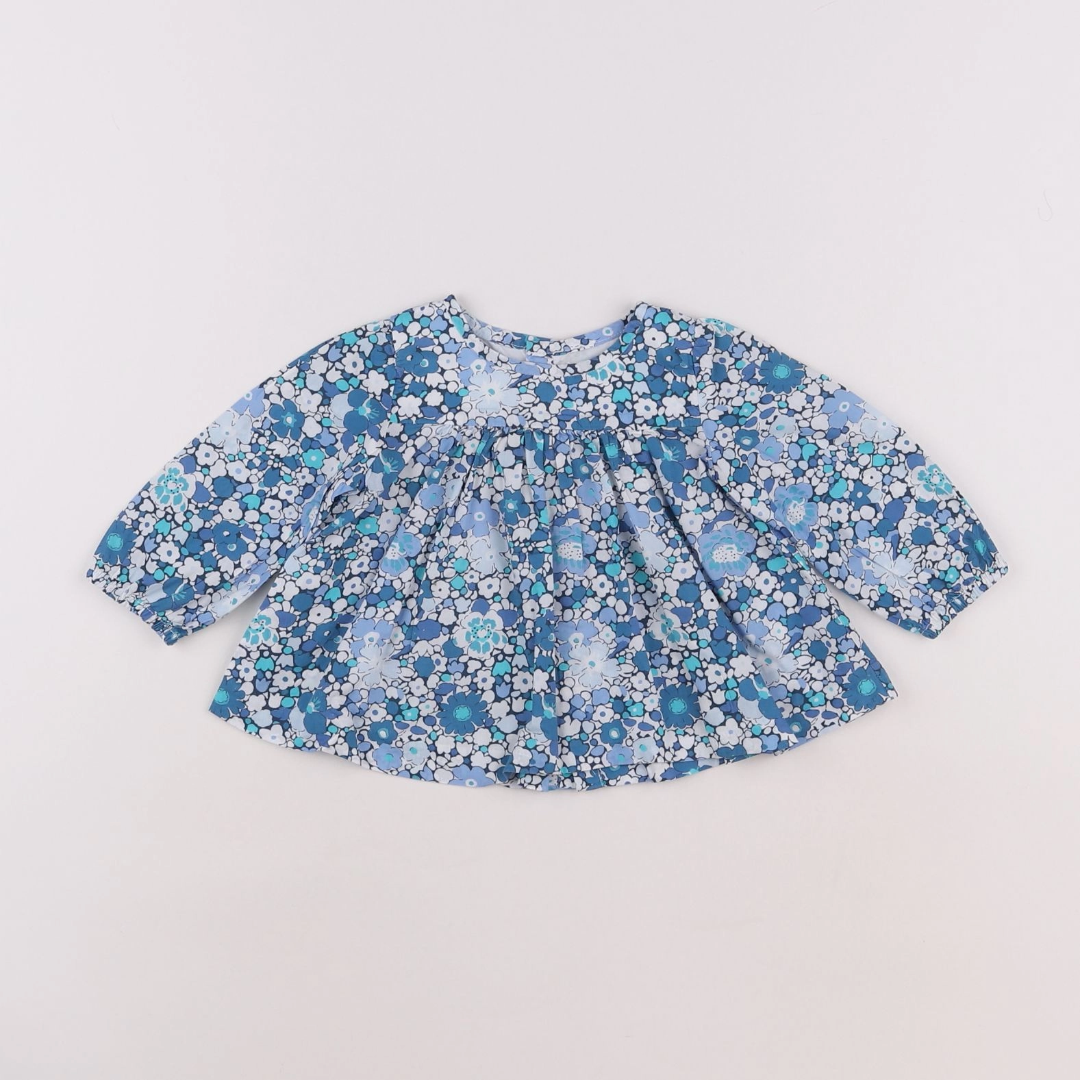 Jacadi - blouse liberty bleu - 6 mois