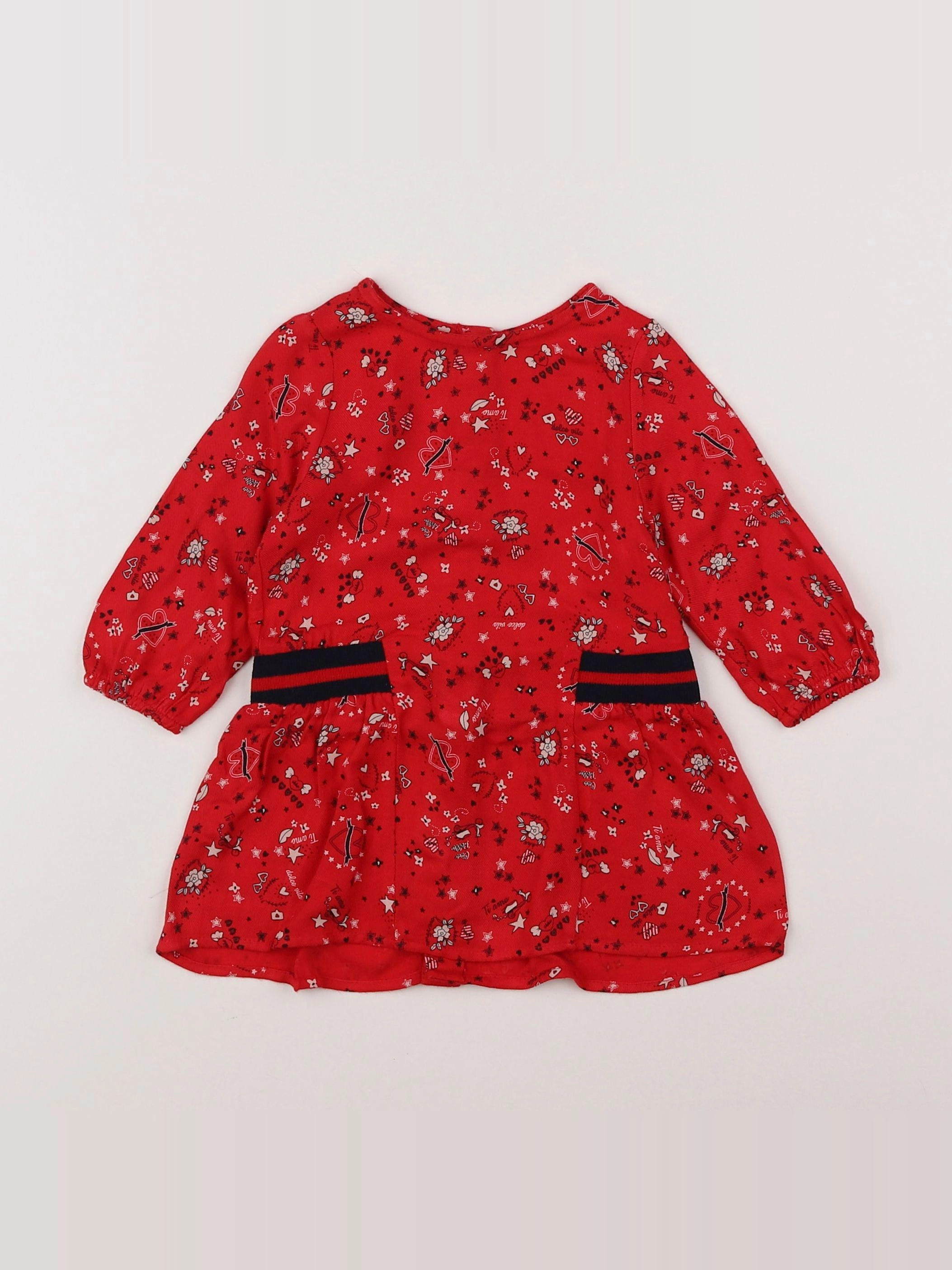 IKKS - robe rouge - 6 mois