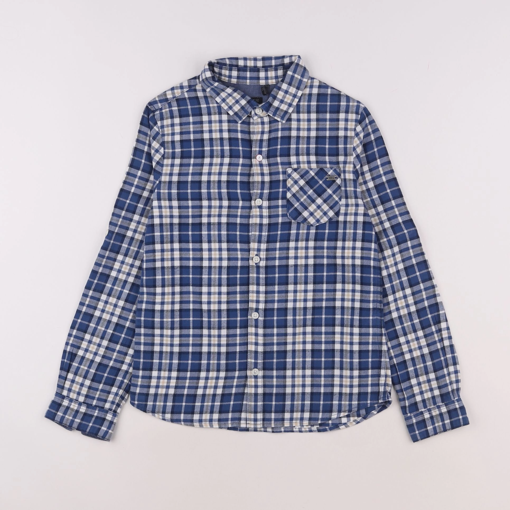 IKKS - chemise imprimé au dos blanc, bleu - 8 ans