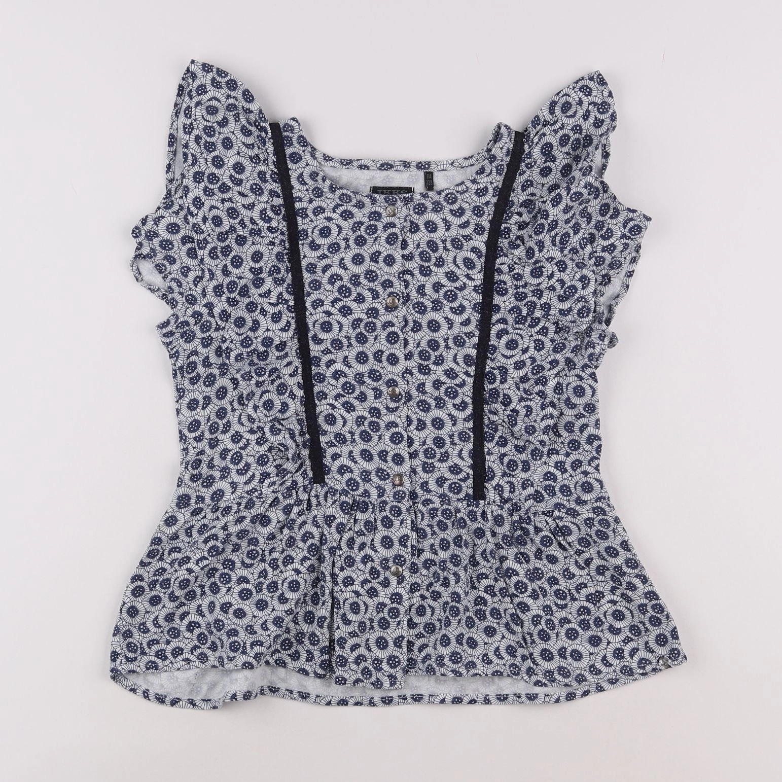 IKKS - blouse bleu - 8 ans