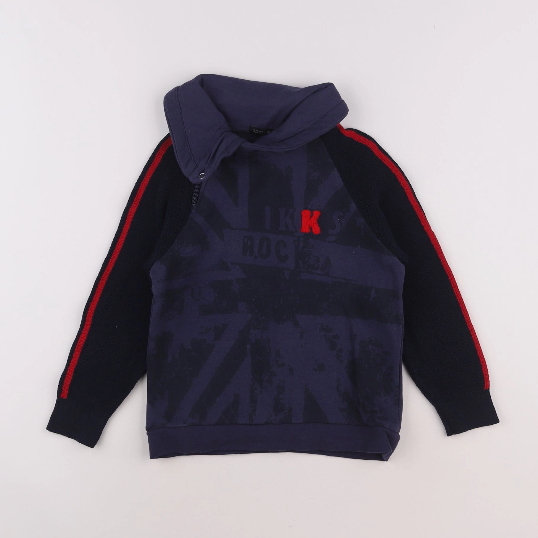 IKKS - sweat bleu - 6 ans