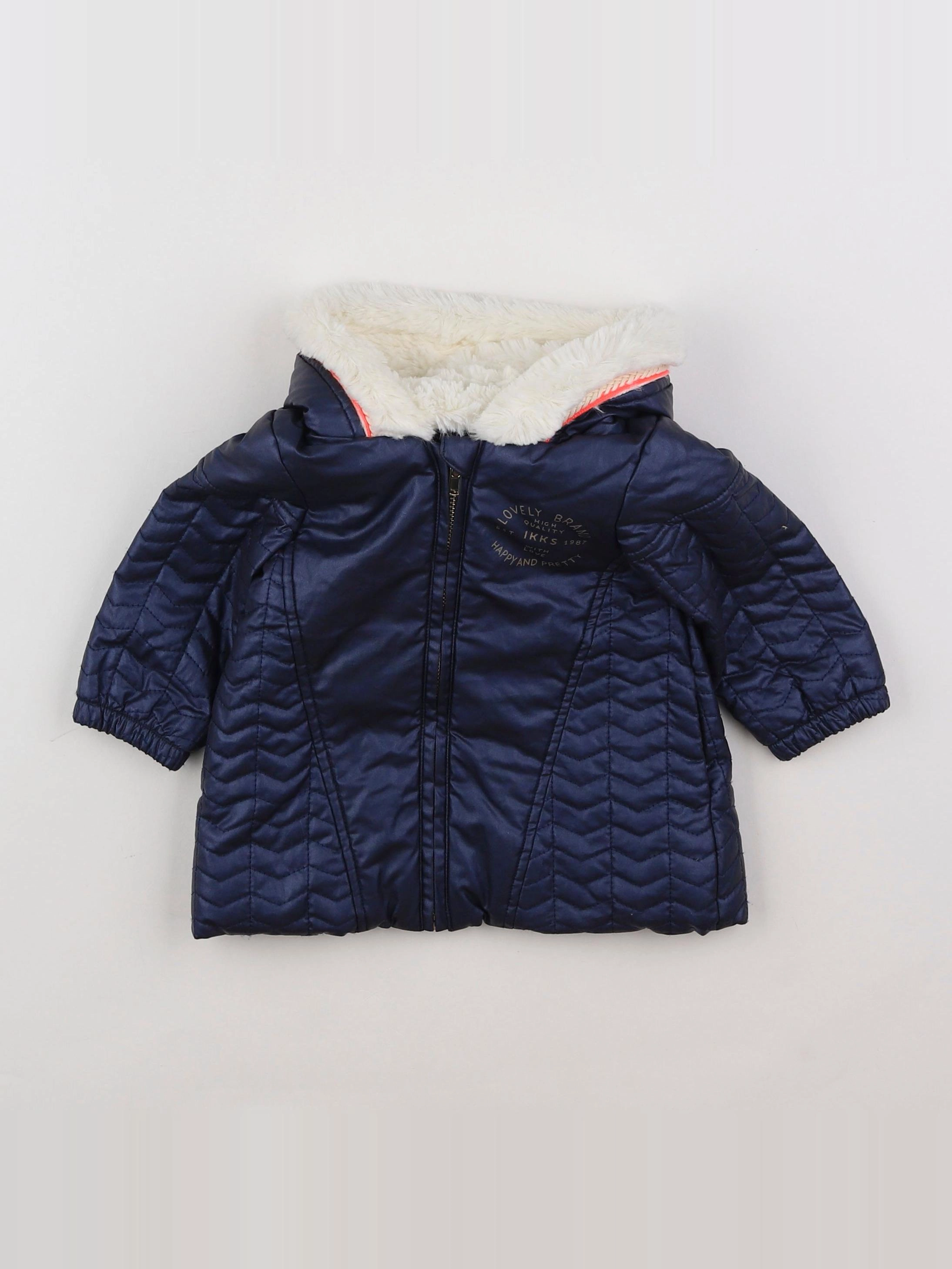 IKKS - doudoune bleu, argent - 6 mois