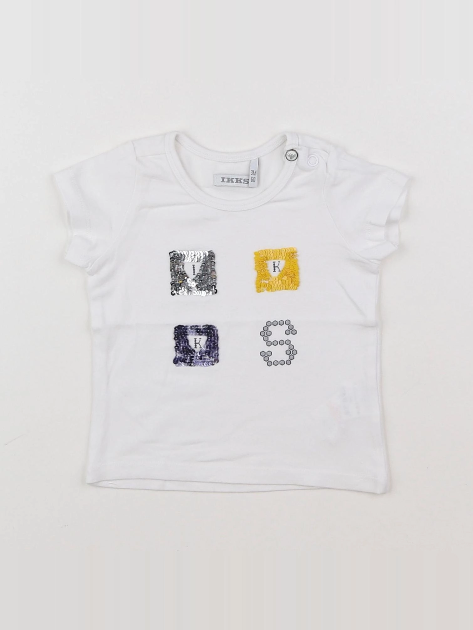 IKKS - tee-shirt blanc - 3 mois