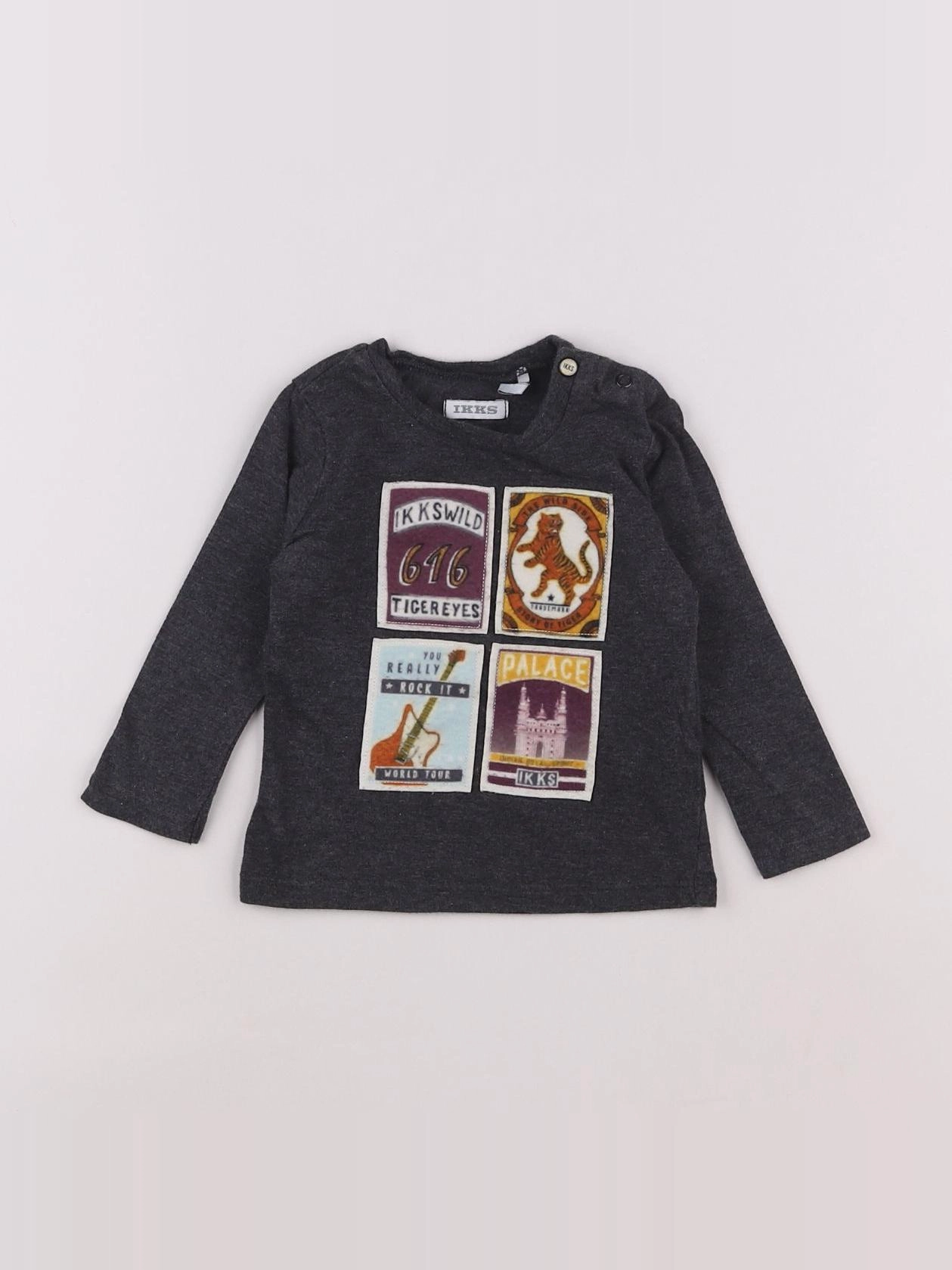 IKKS - tee-shirt gris - 6 mois