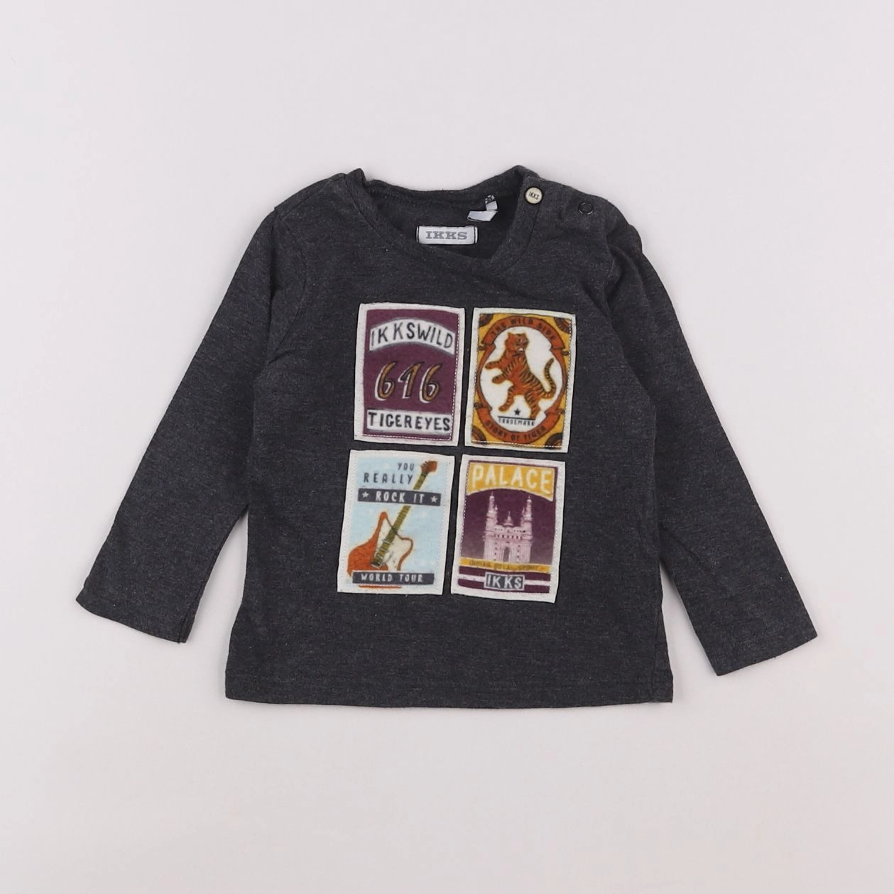 IKKS - tee-shirt gris - 6 mois