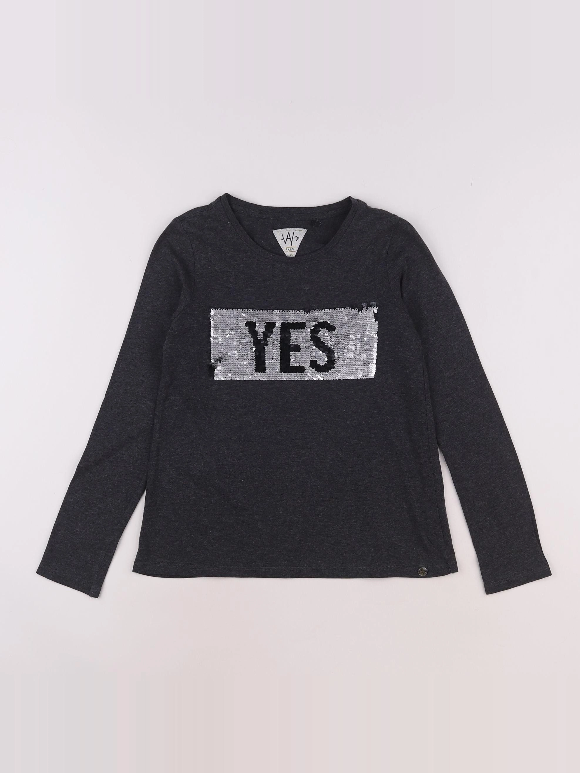 IKKS - tee-shirt gris - 10 ans