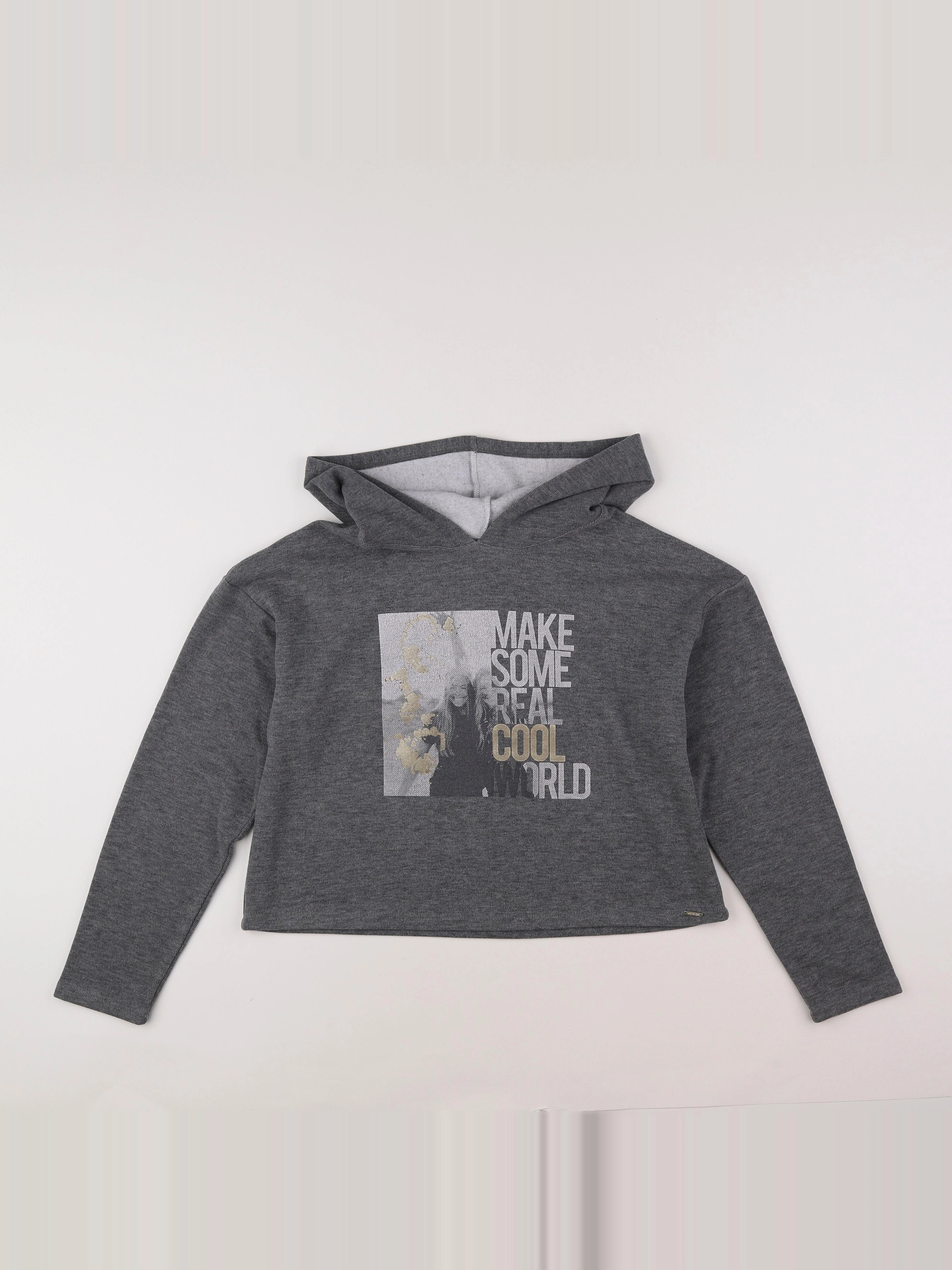 IKKS - sweat gris - 14 ans