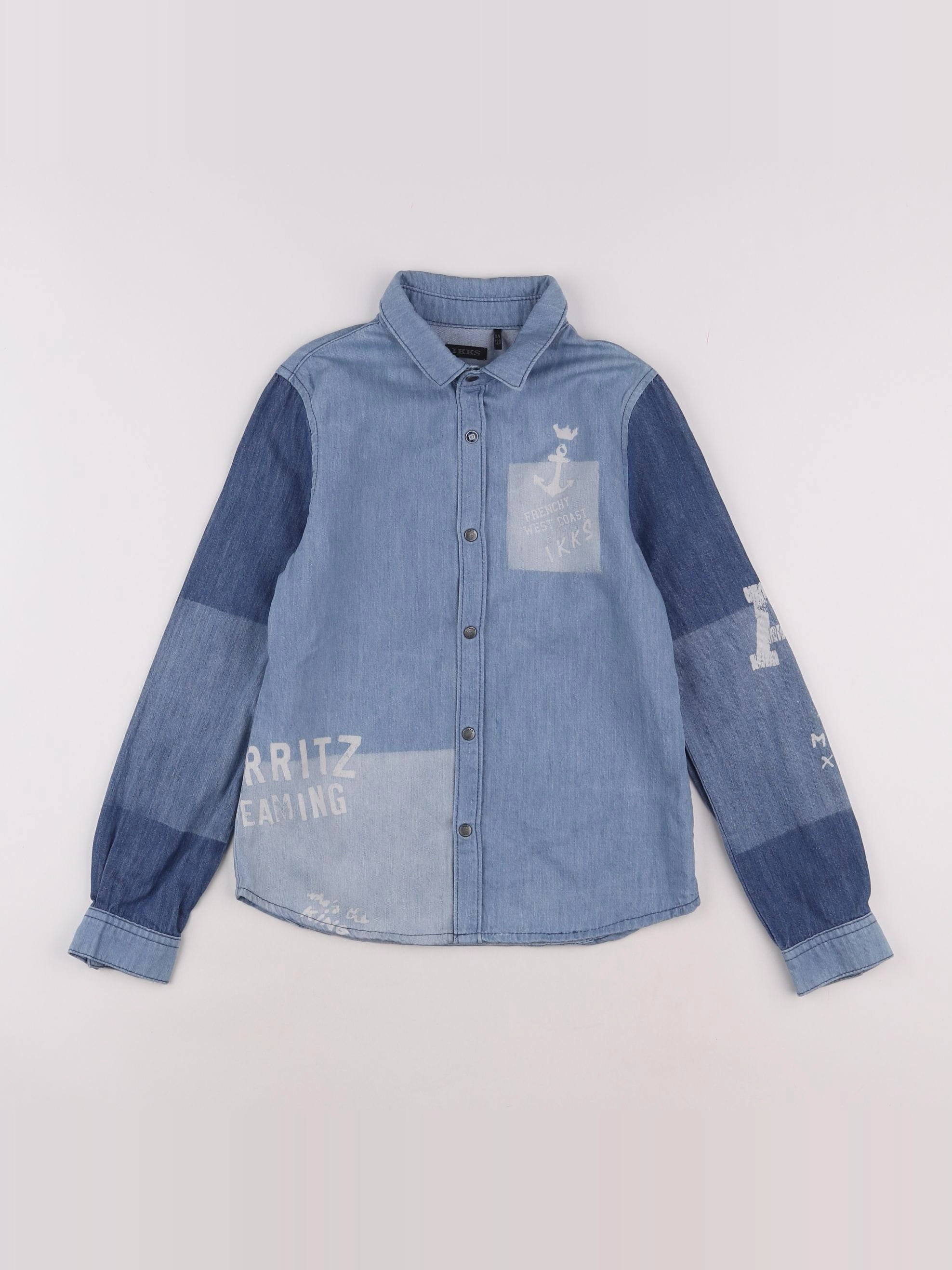 IKKS - chemise bleu - 8 ans