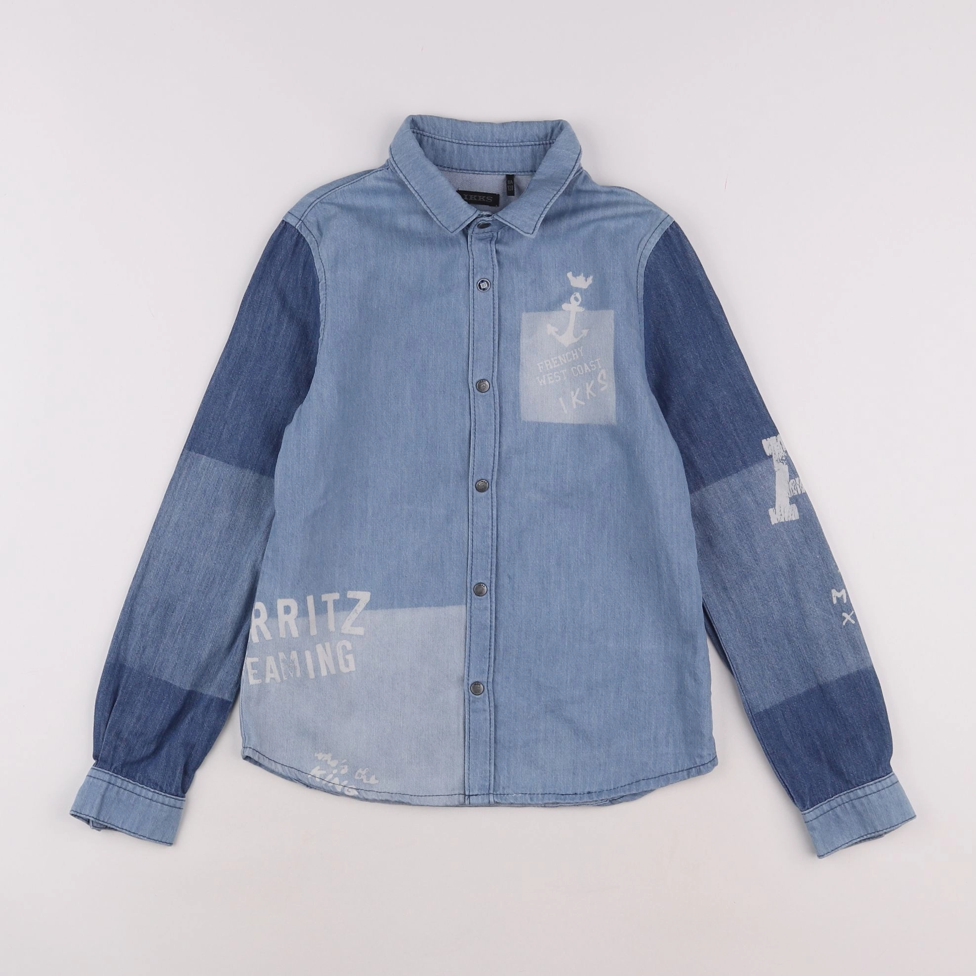 IKKS - chemise bleu - 8 ans