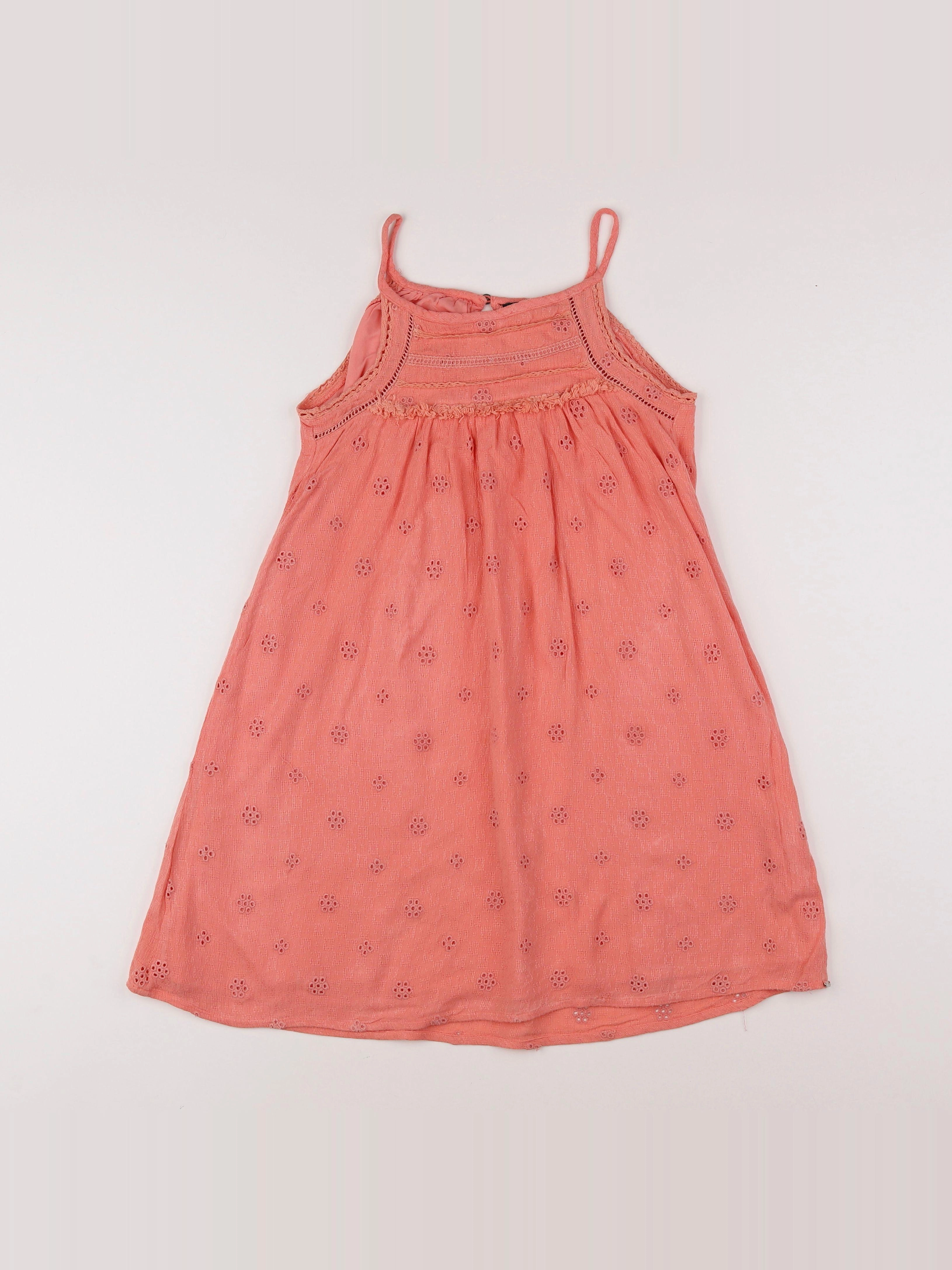 IKKS - robe orange - 8 ans