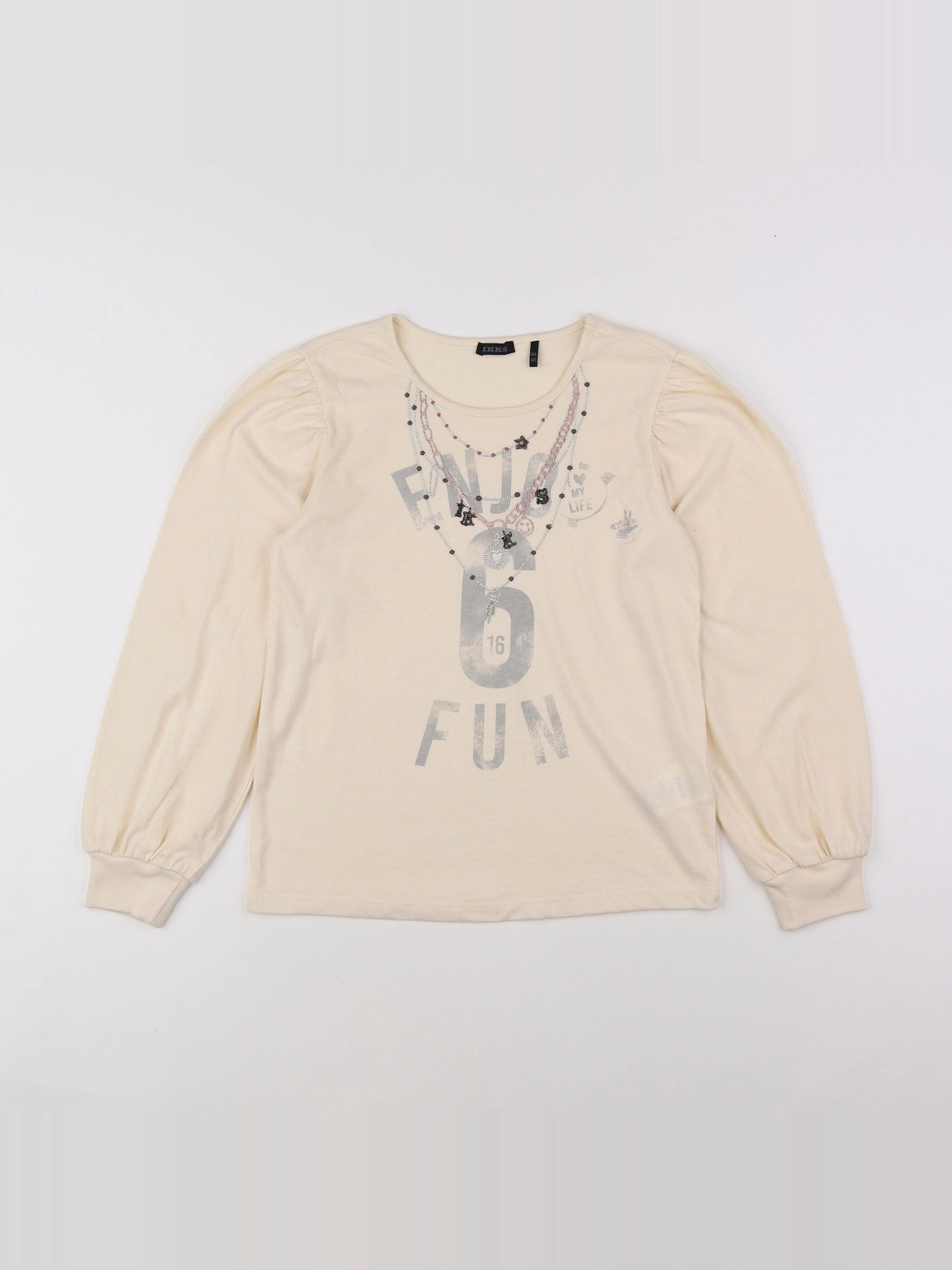 IKKS - tee-shirt beige - 10 ans