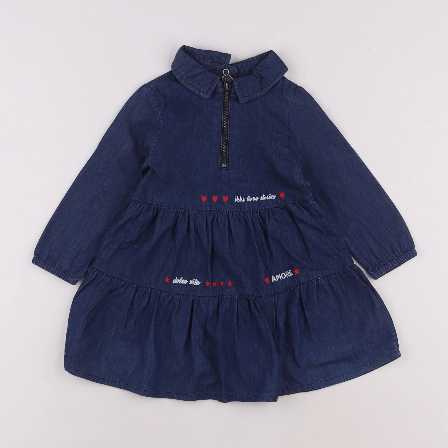 IKKS - robe bleu - 18 mois