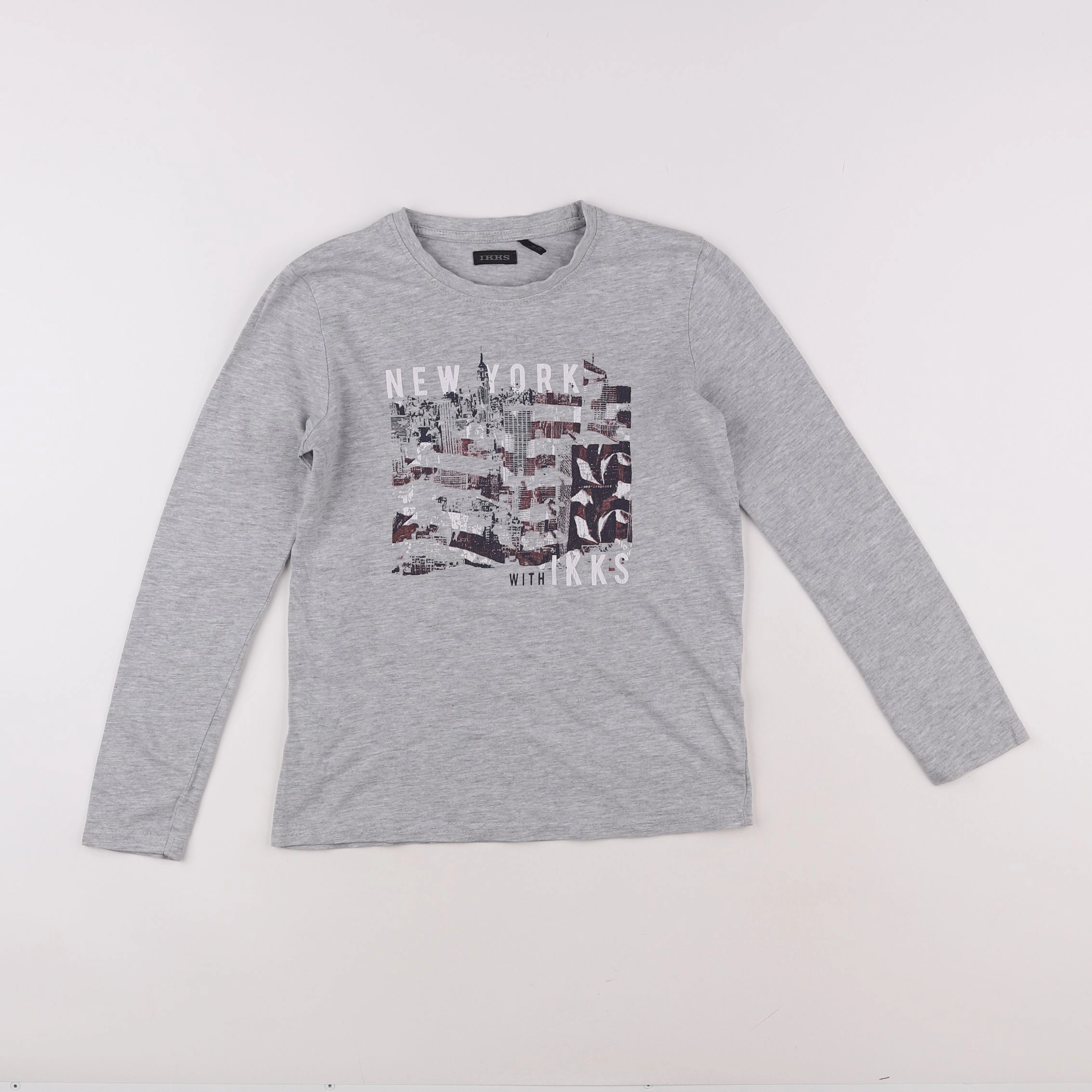 IKKS - tee-shirt gris - 8 ans