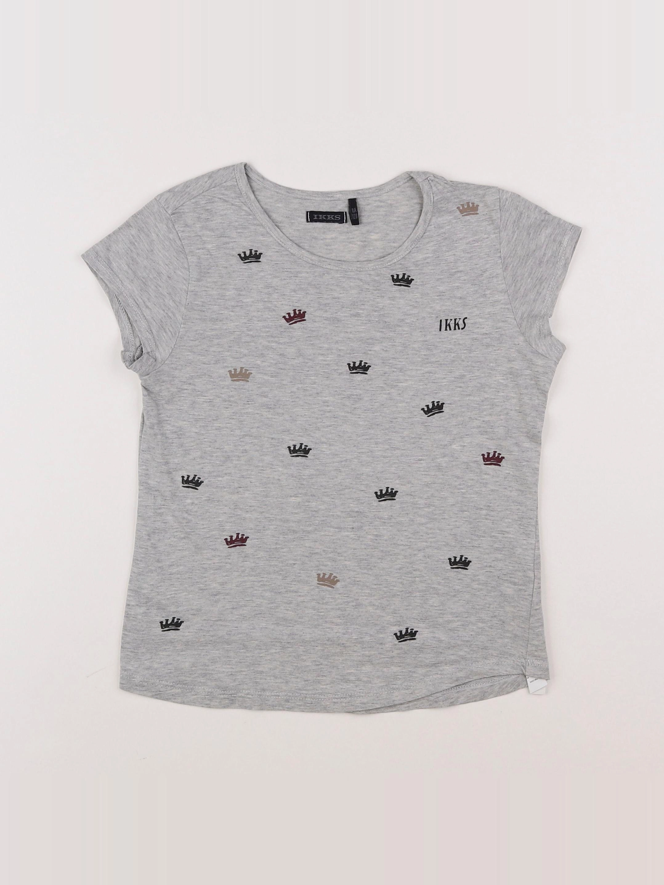IKKS - tee-shirt gris - 8 ans
