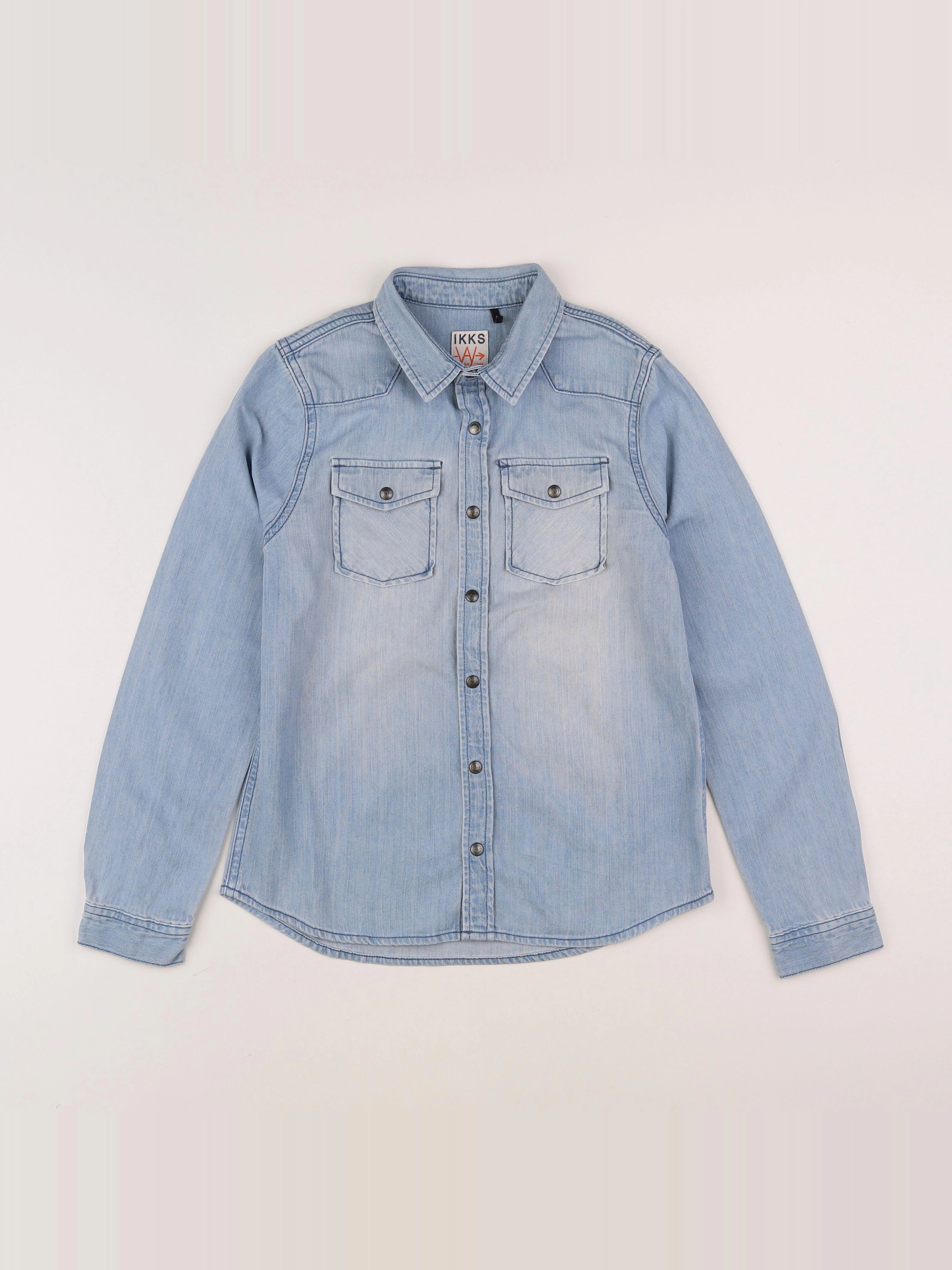 IKKS - chemise bleu - 10 ans