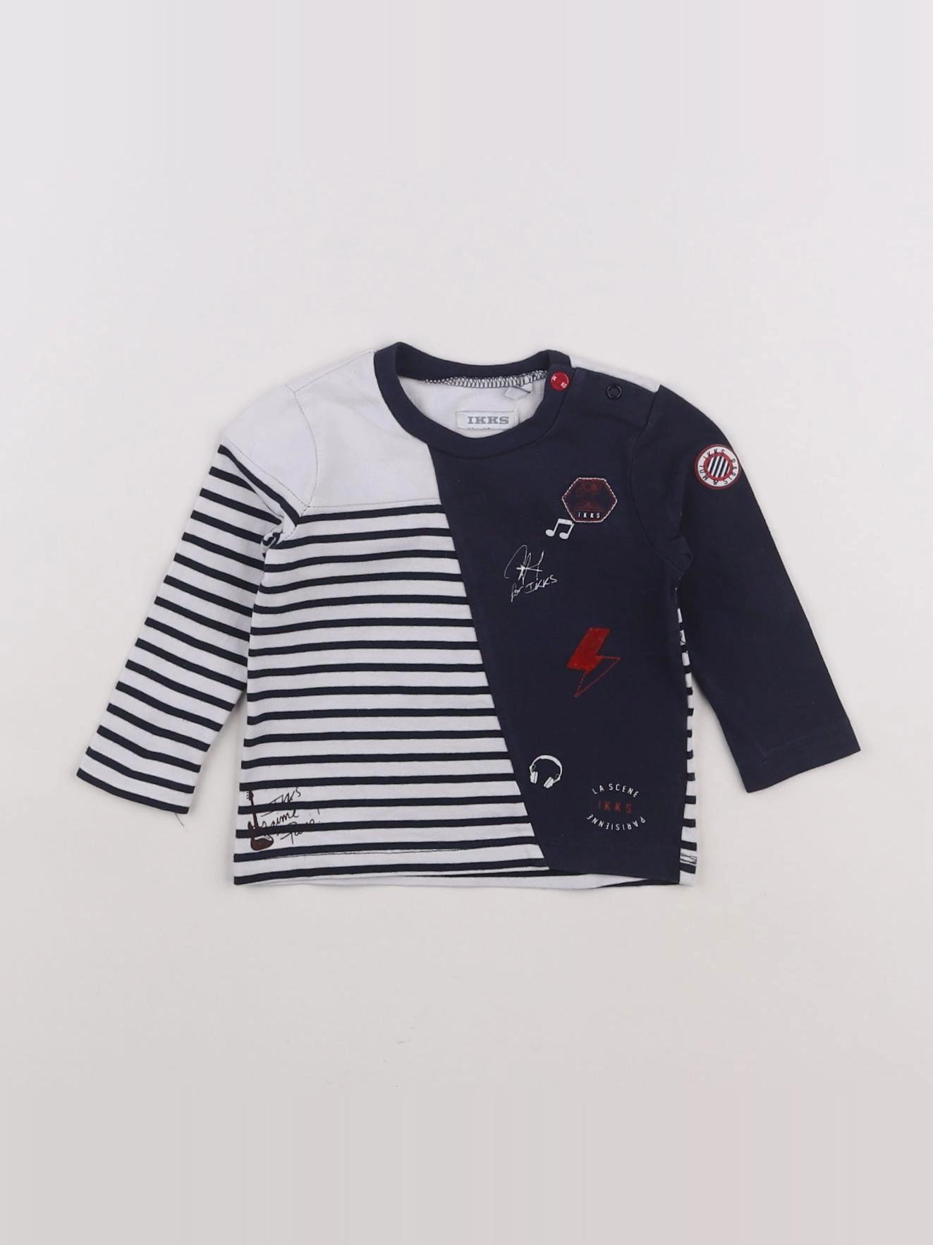 IKKS - tee-shirt bleu - 6 mois