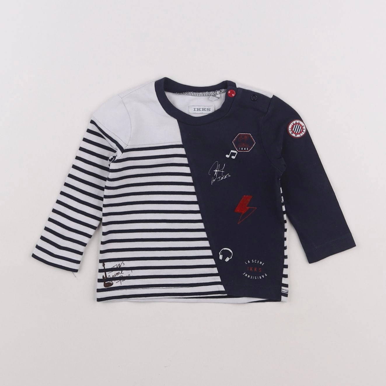 IKKS - tee-shirt bleu - 6 mois