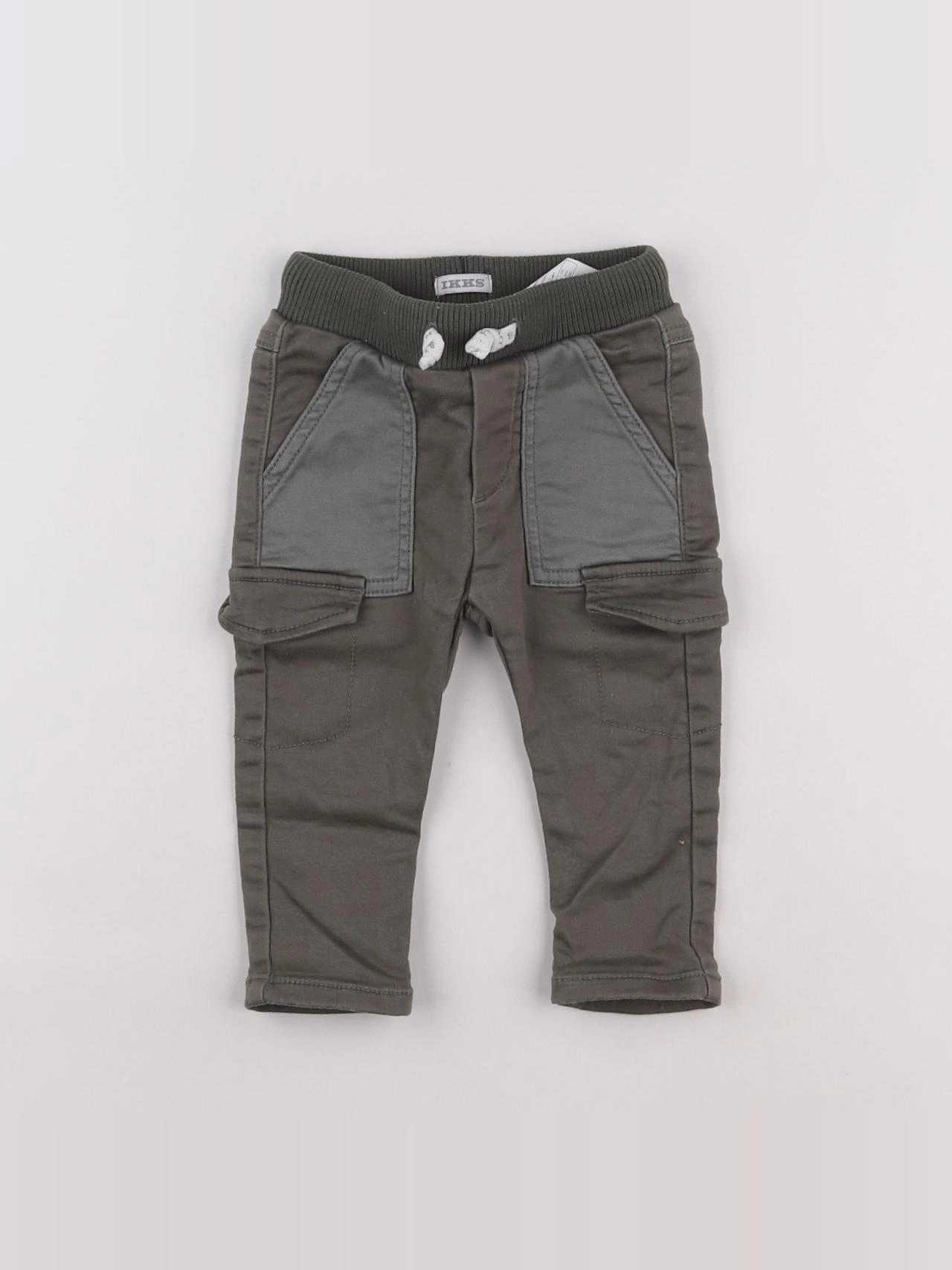IKKS - pantalon vert - 12 mois