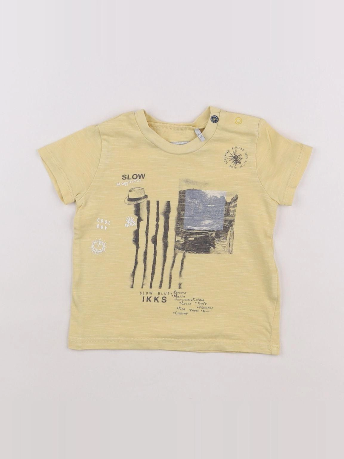 IKKS - tee-shirt jaune - 6 mois