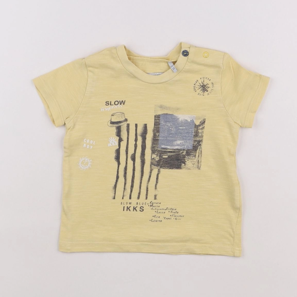 IKKS - tee-shirt jaune - 6 mois