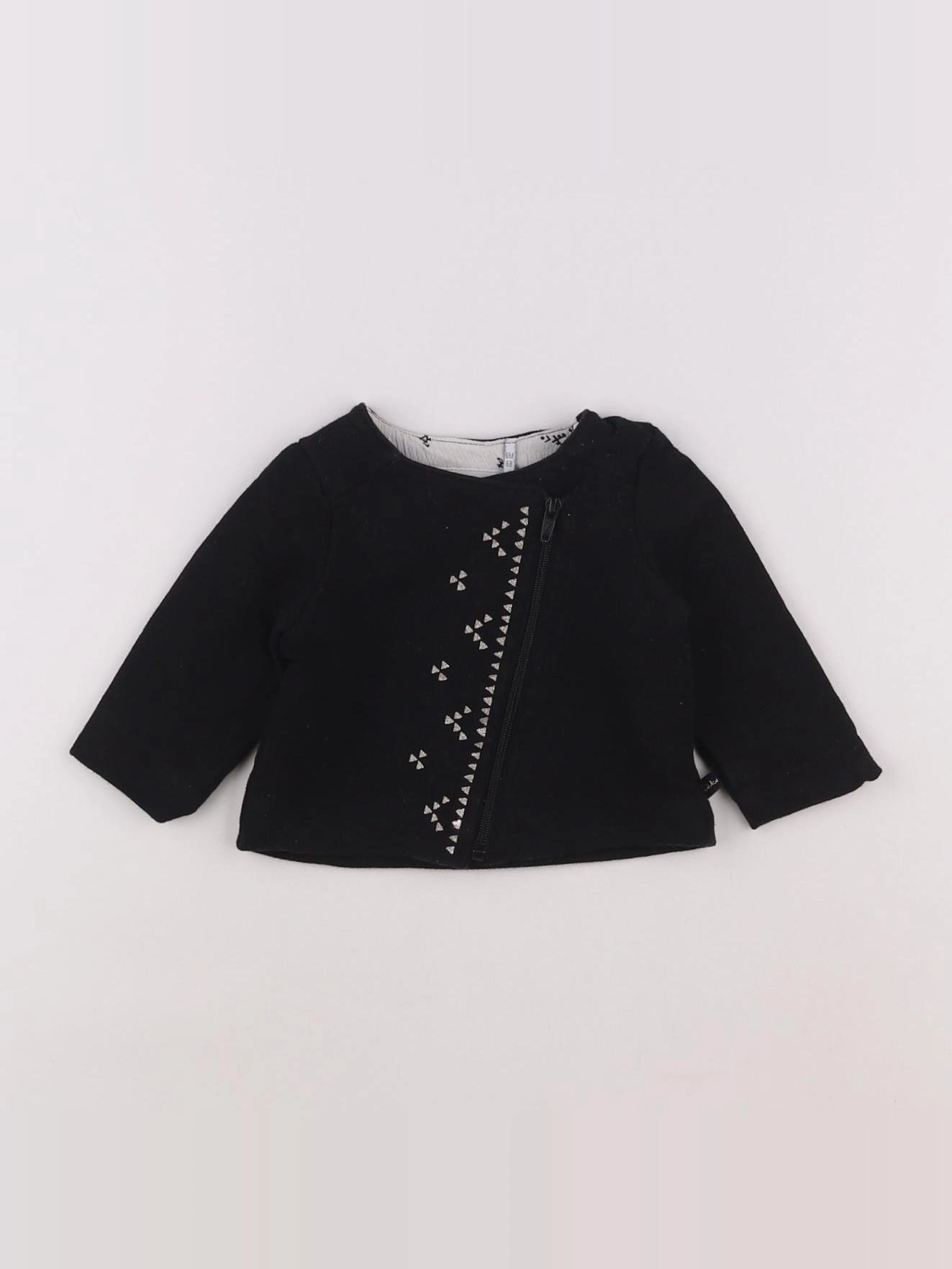 IKKS - sweat noir - 6 mois