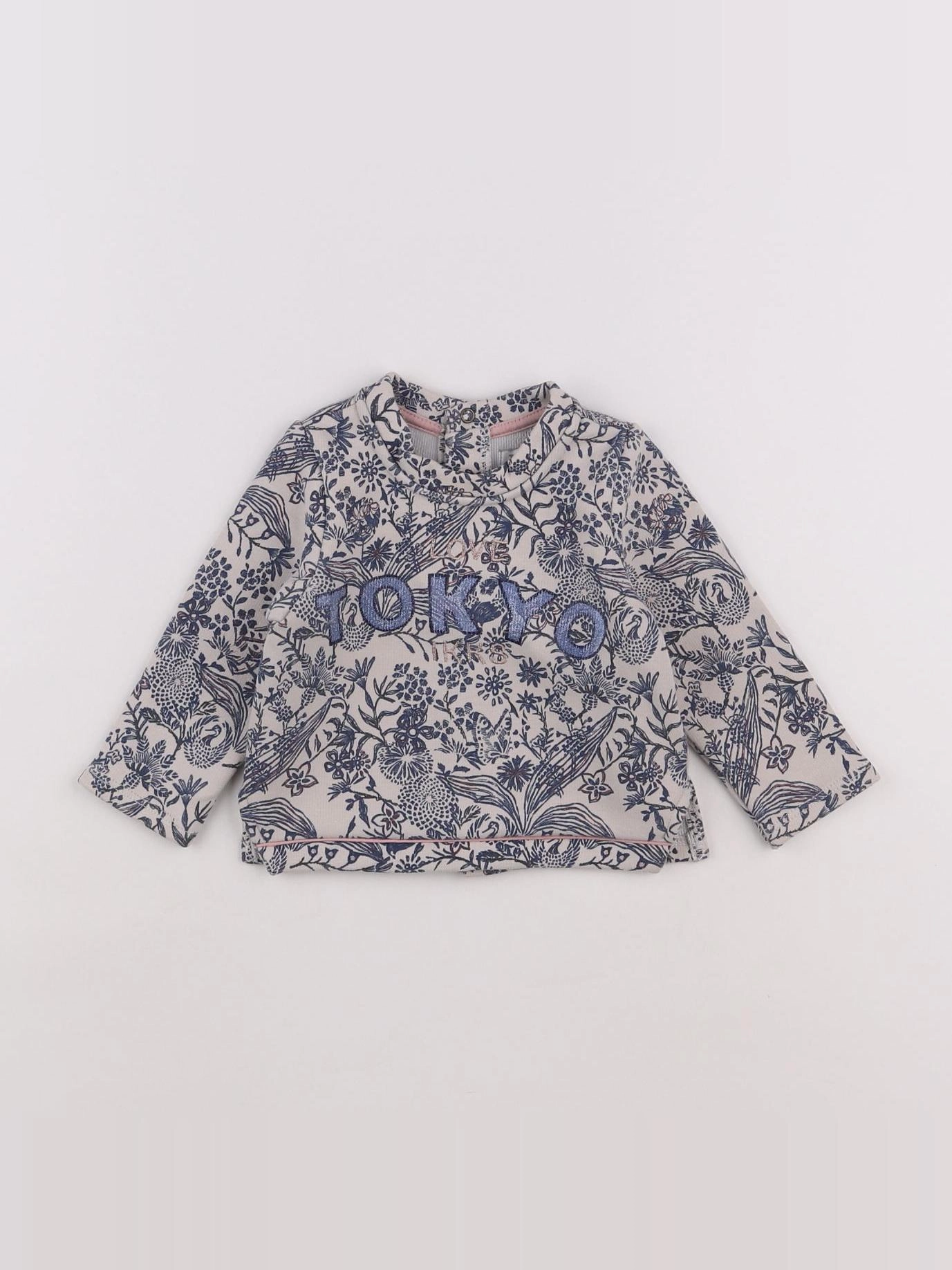 IKKS - sweat bleu - 6 mois