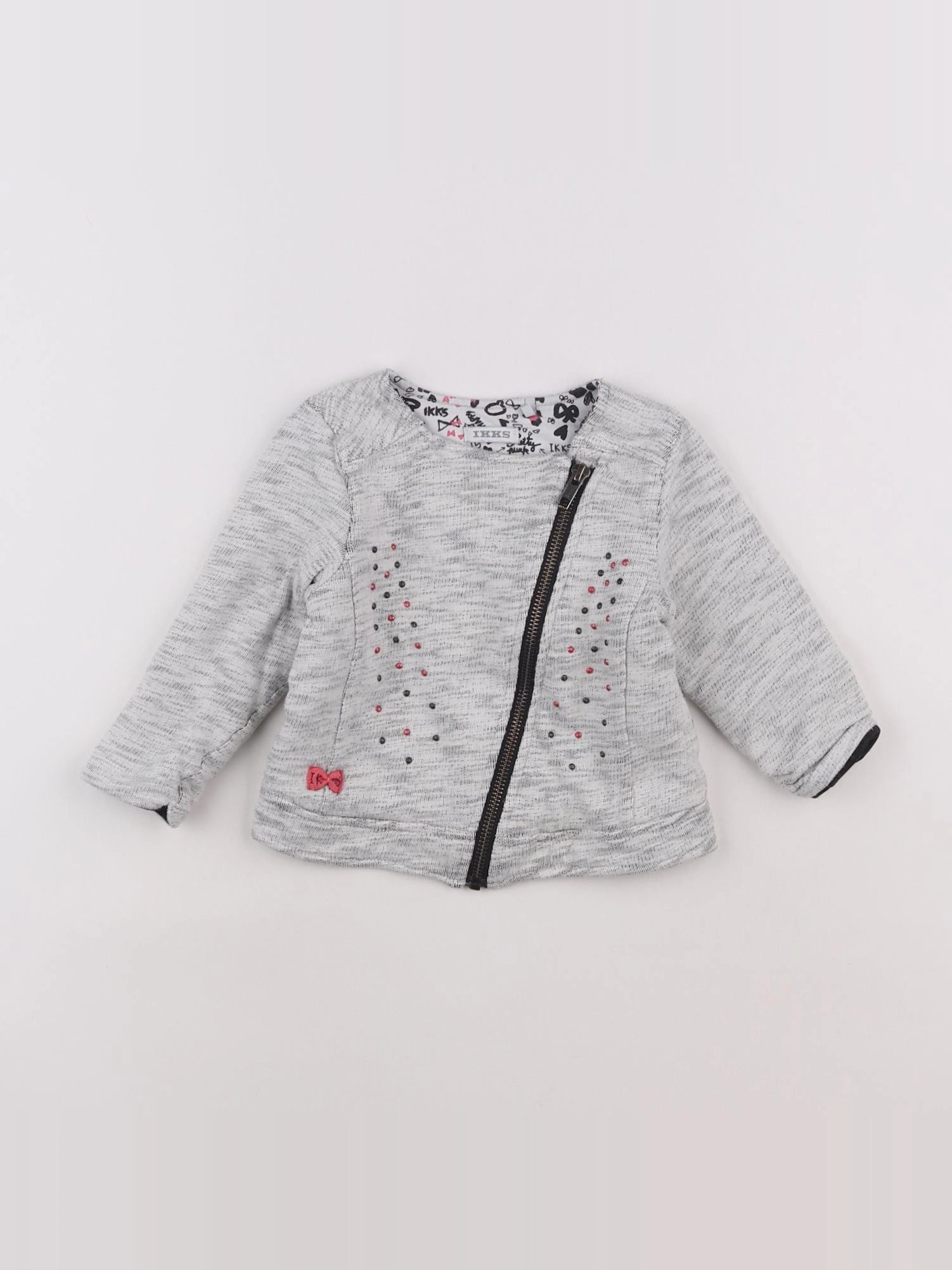 IKKS - veste doublé gris - 18 mois
