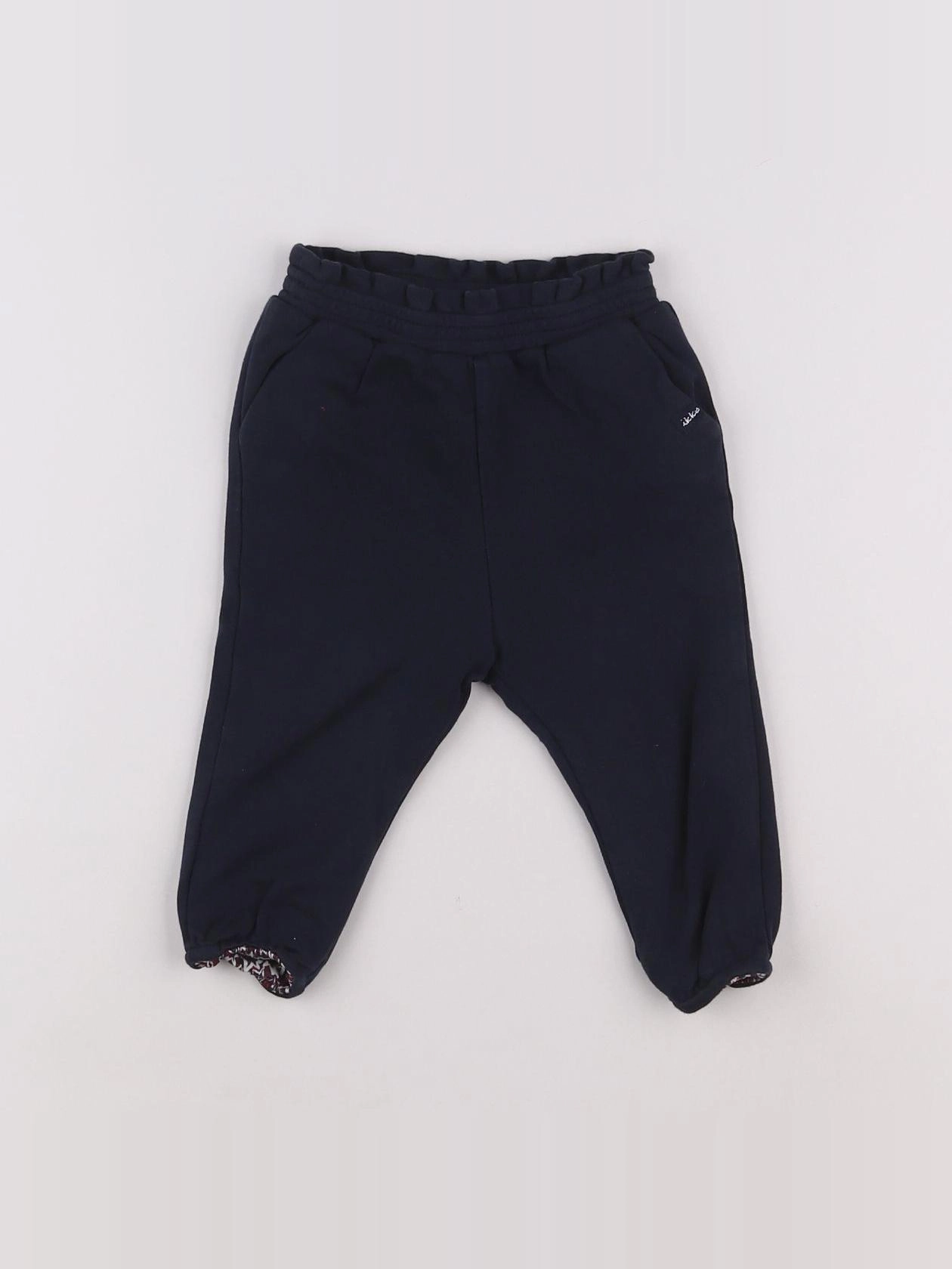 IKKS - pantalon doublé bleu - 12 mois