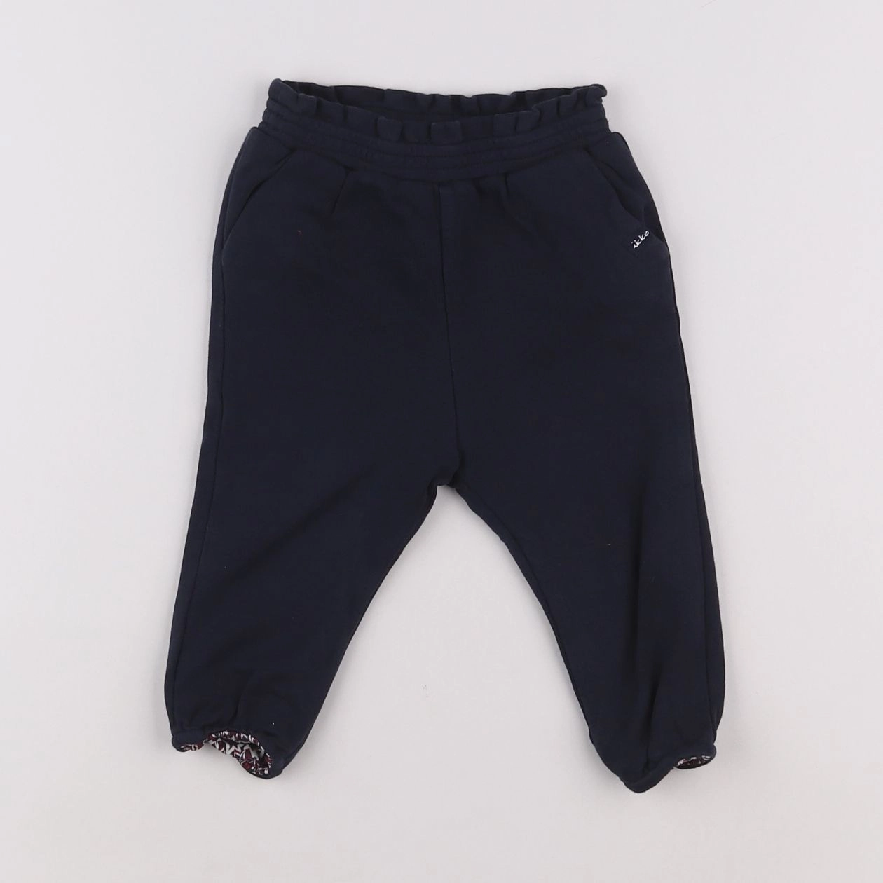 IKKS - pantalon doublé bleu - 12 mois