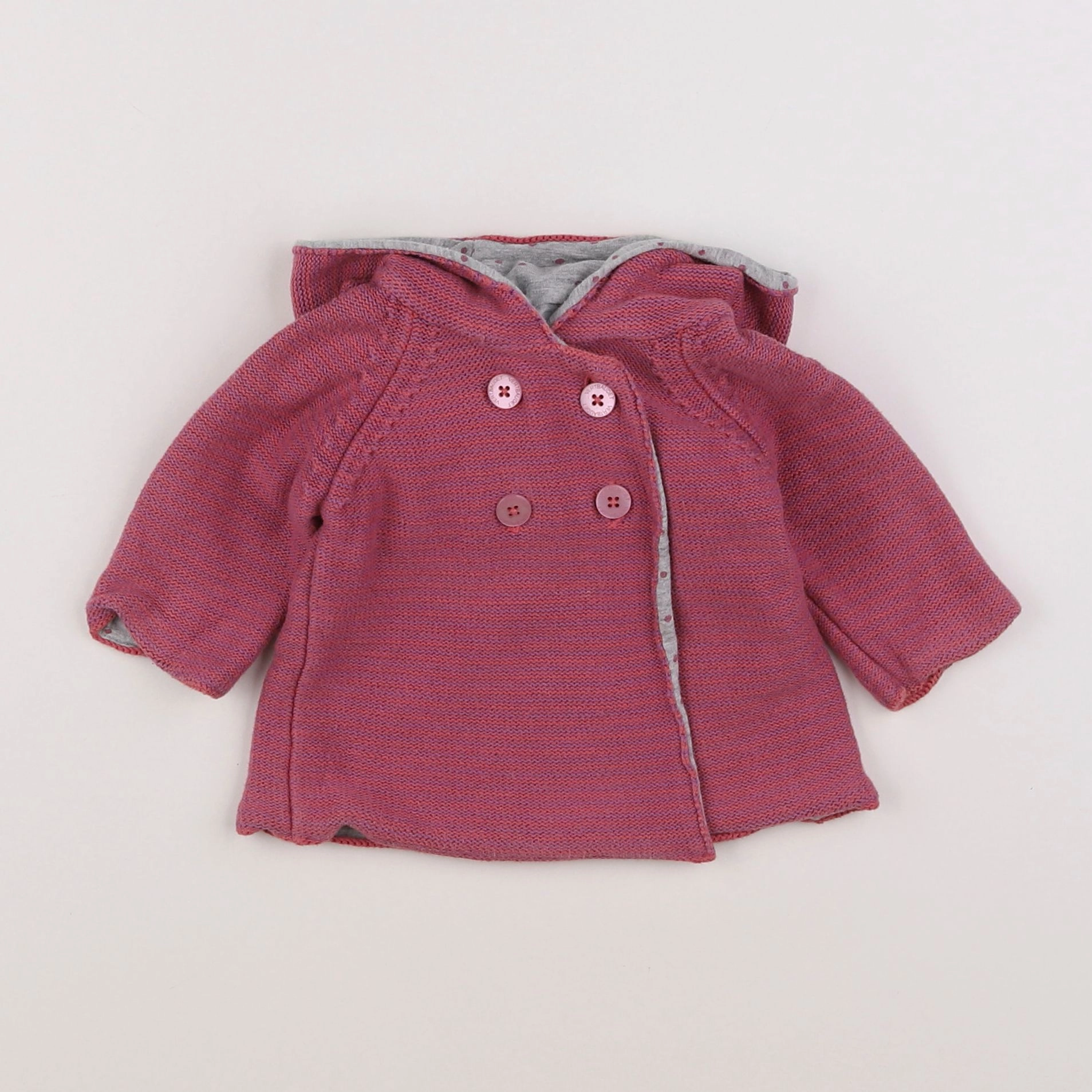 Vertbaudet - gilet rose - 3 mois