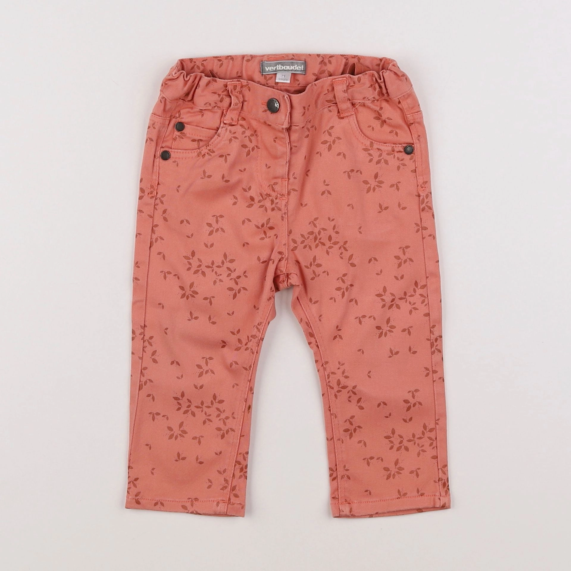Vertbaudet - pantalon rose - 9 mois