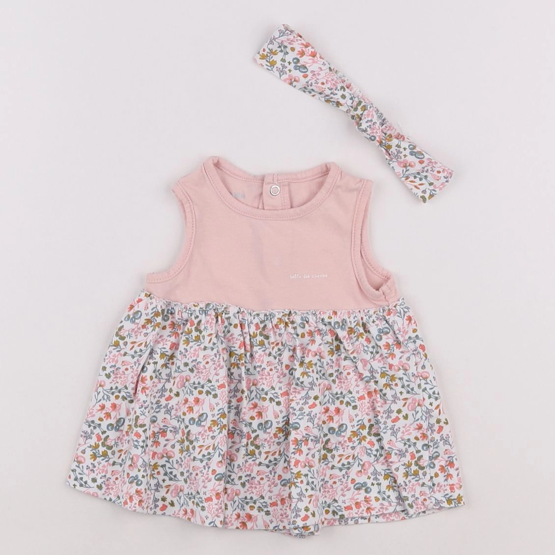 Vertbaudet - robe rose - 1 mois