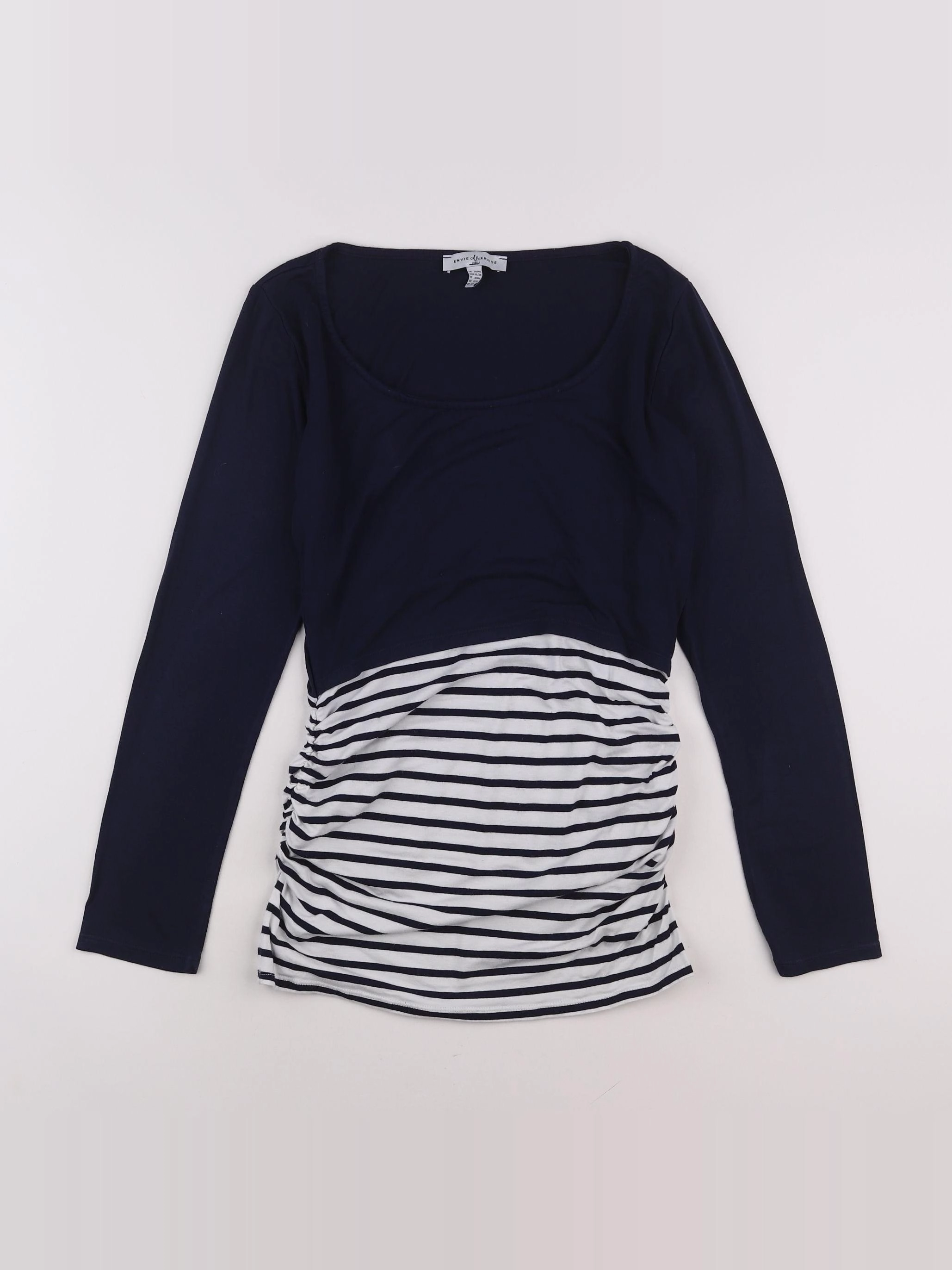 Envie de fraise - tee-shirt allaitement, grossesse bleu, blanc - 38 à 40