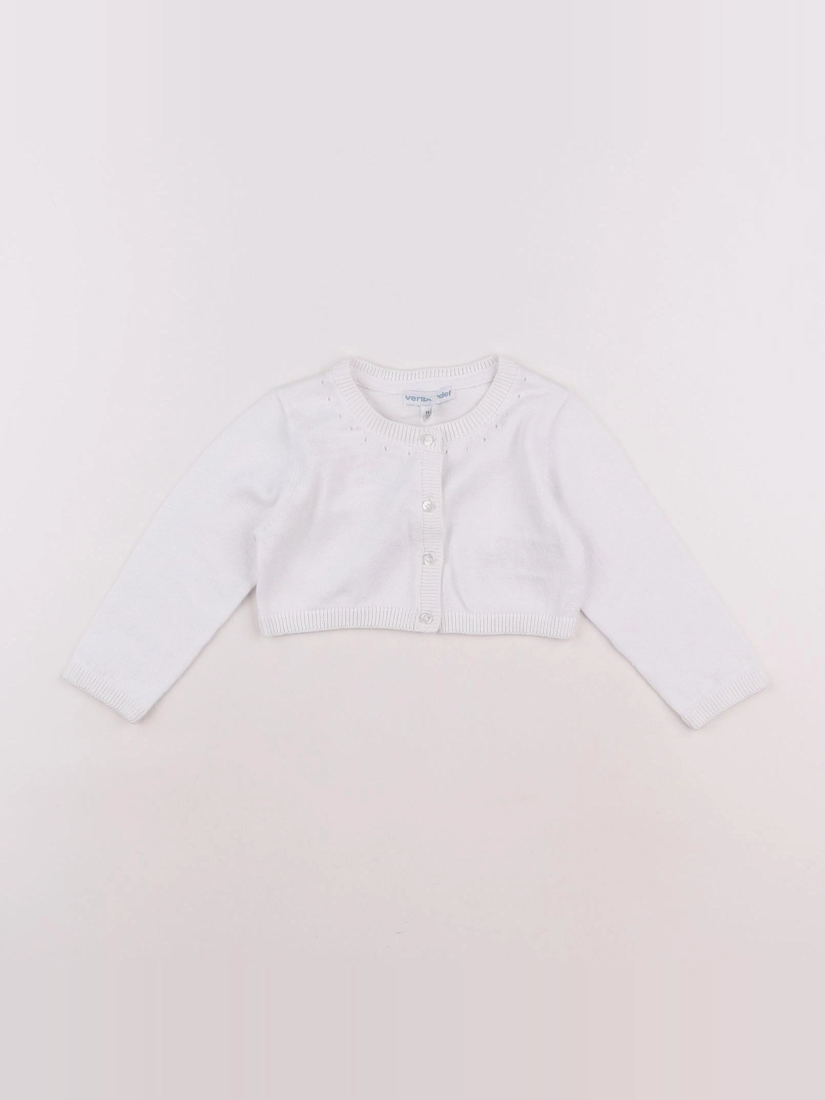 Vertbaudet - gilet blanc - 12 mois