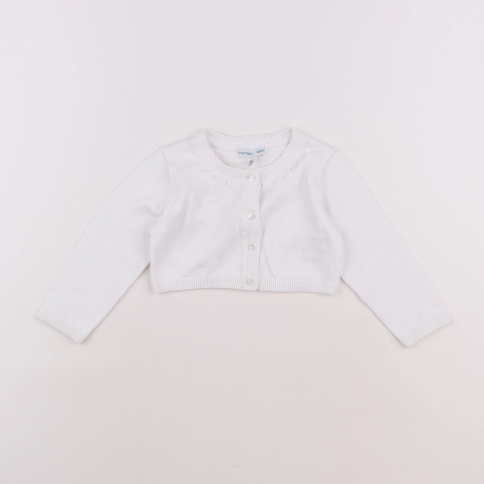 Vertbaudet - gilet blanc - 12 mois