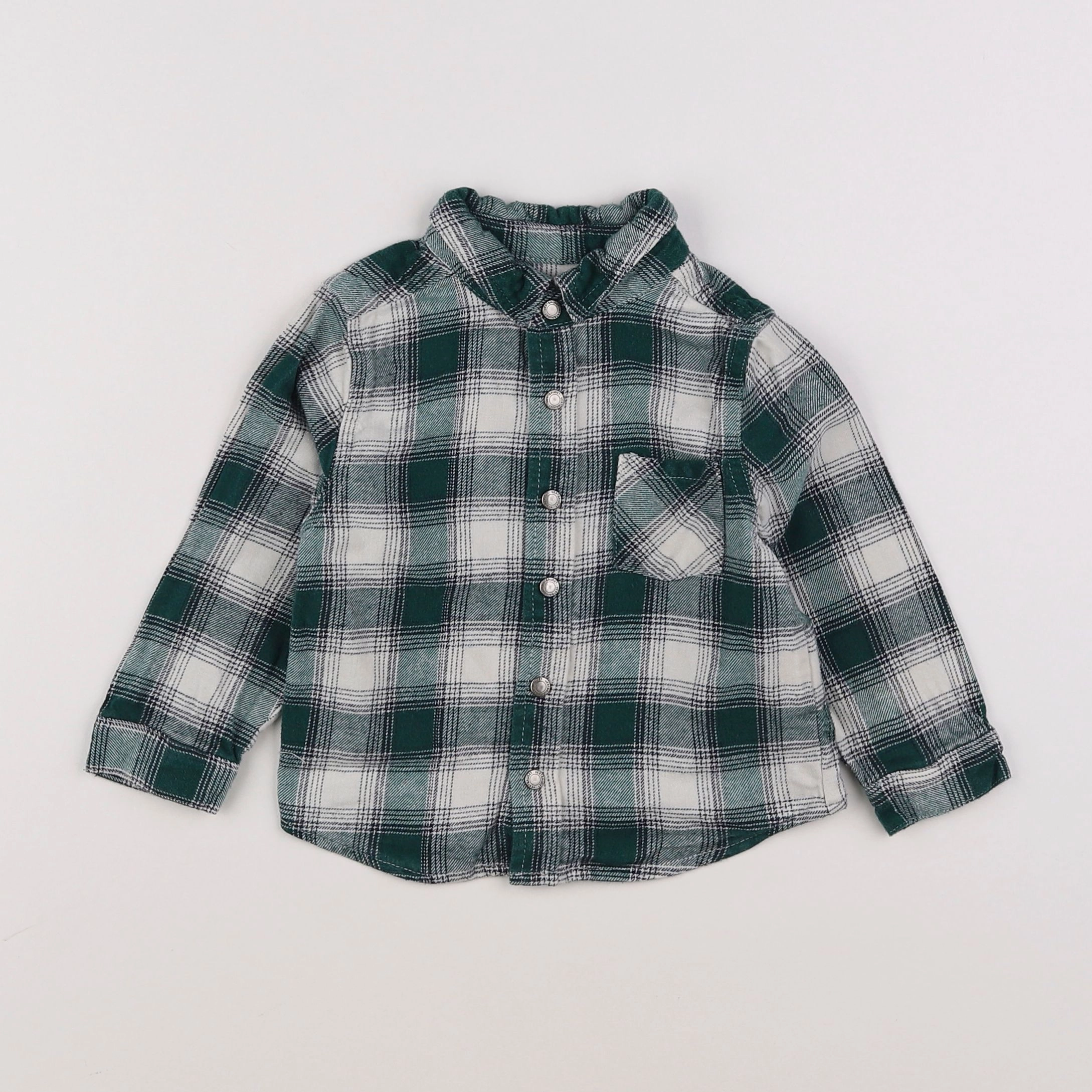 Vertbaudet - chemise vert - 18 mois