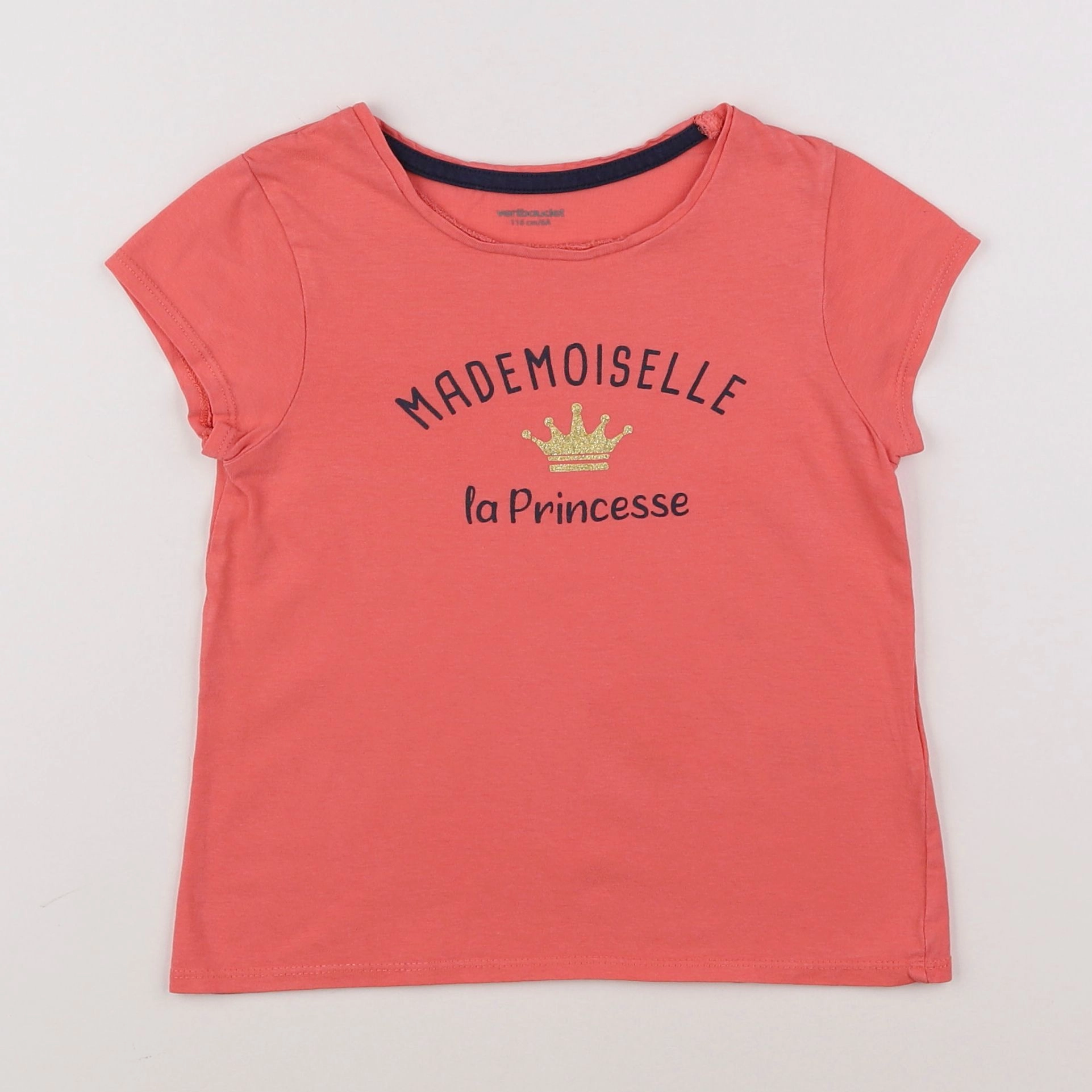 Vertbaudet - tee-shirt rose - 6 ans