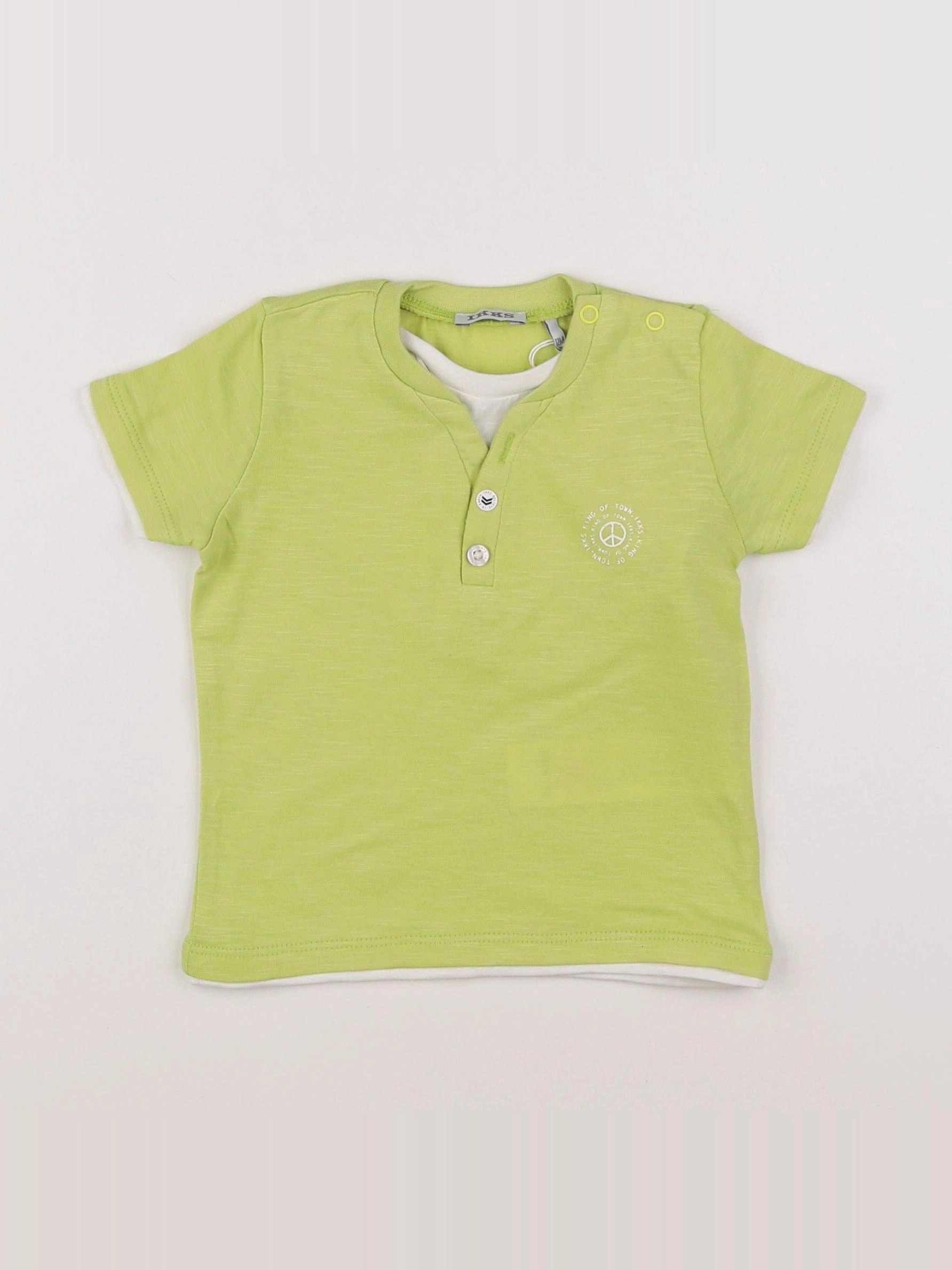 IKKS - tee-shirt imprimé au dos vert - 12 mois