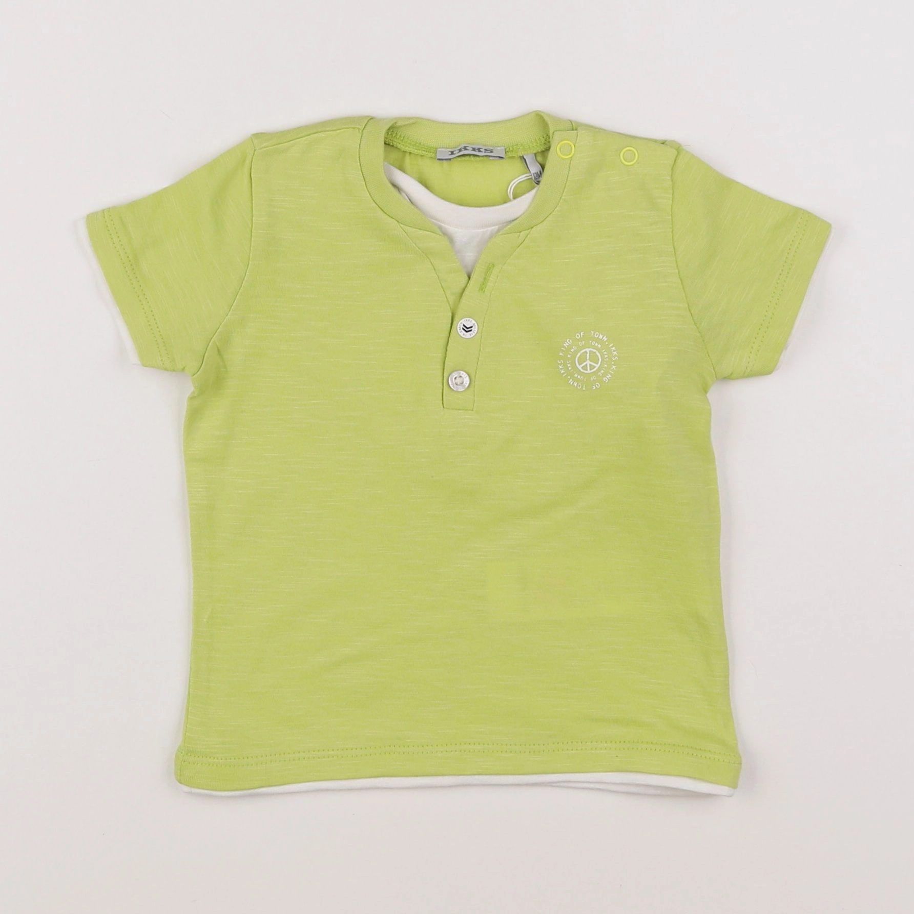 IKKS - tee-shirt imprimé au dos vert - 12 mois