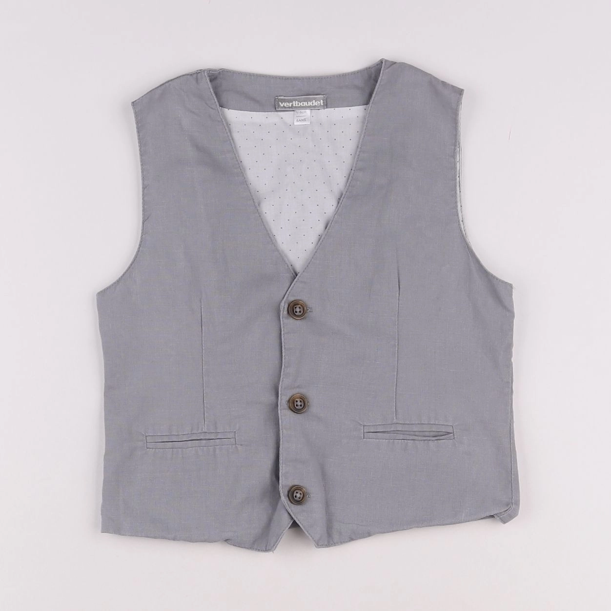 Vertbaudet - gilet gris - 6 ans