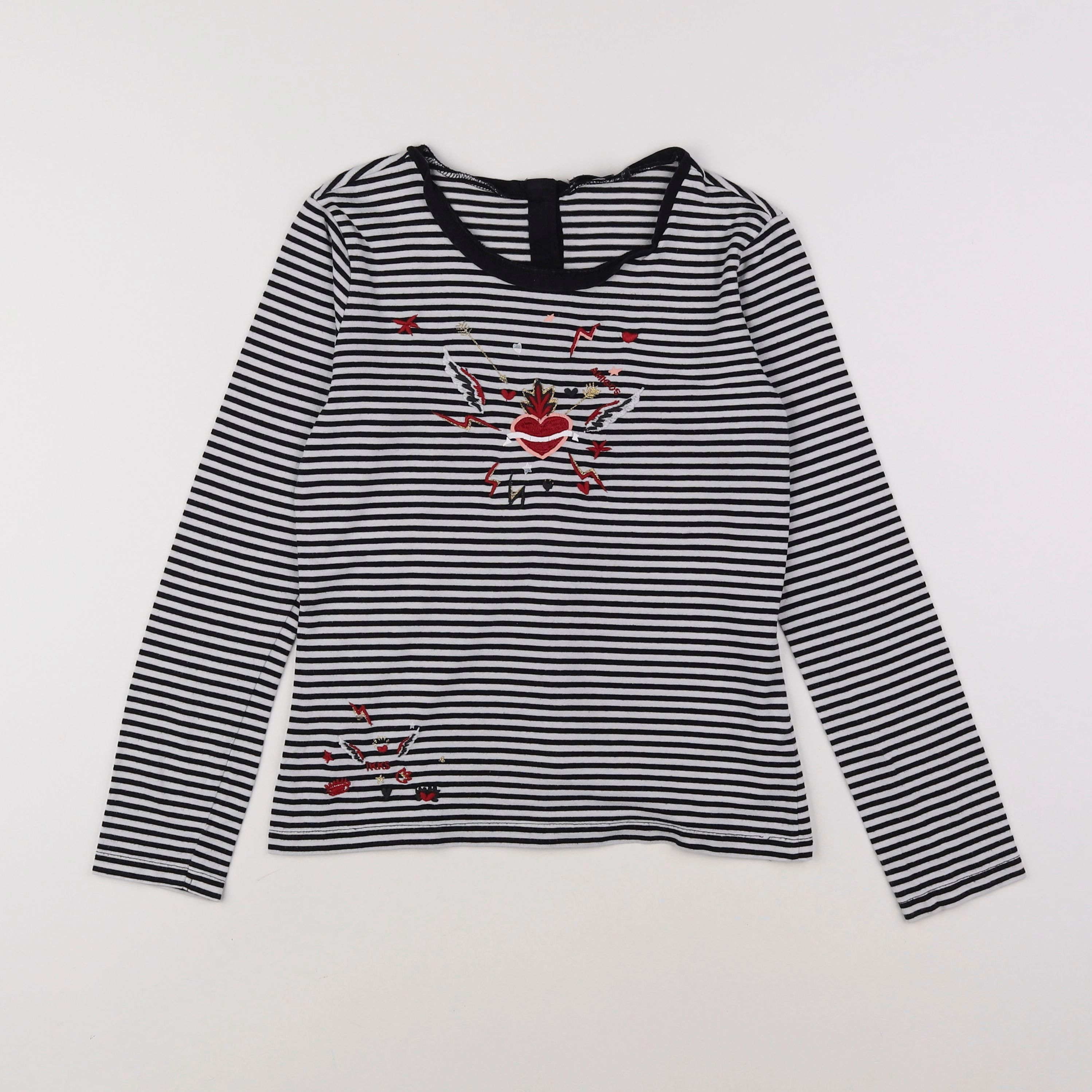 IKKS - tee-shirt blanc, noir - 10 ans