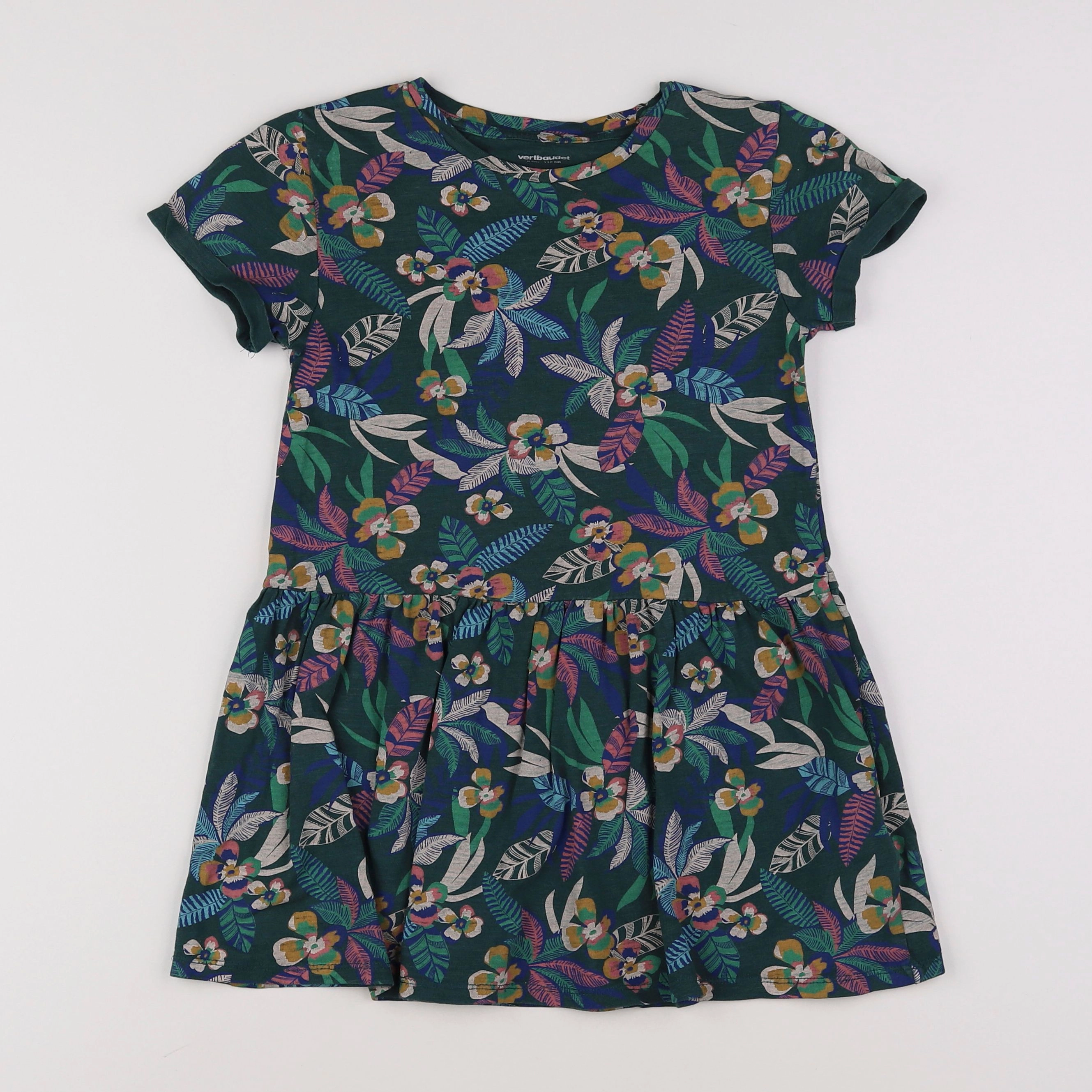 Vertbaudet - robe vert - 6 ans