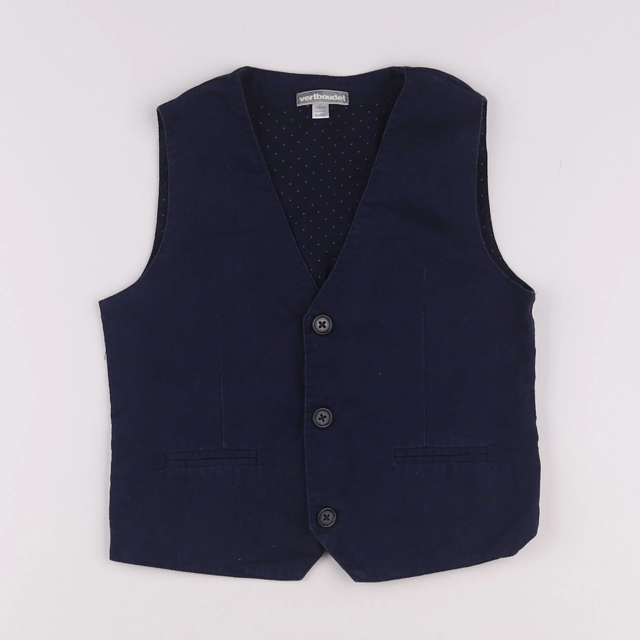 Vertbaudet - gilet bleu - 6 ans