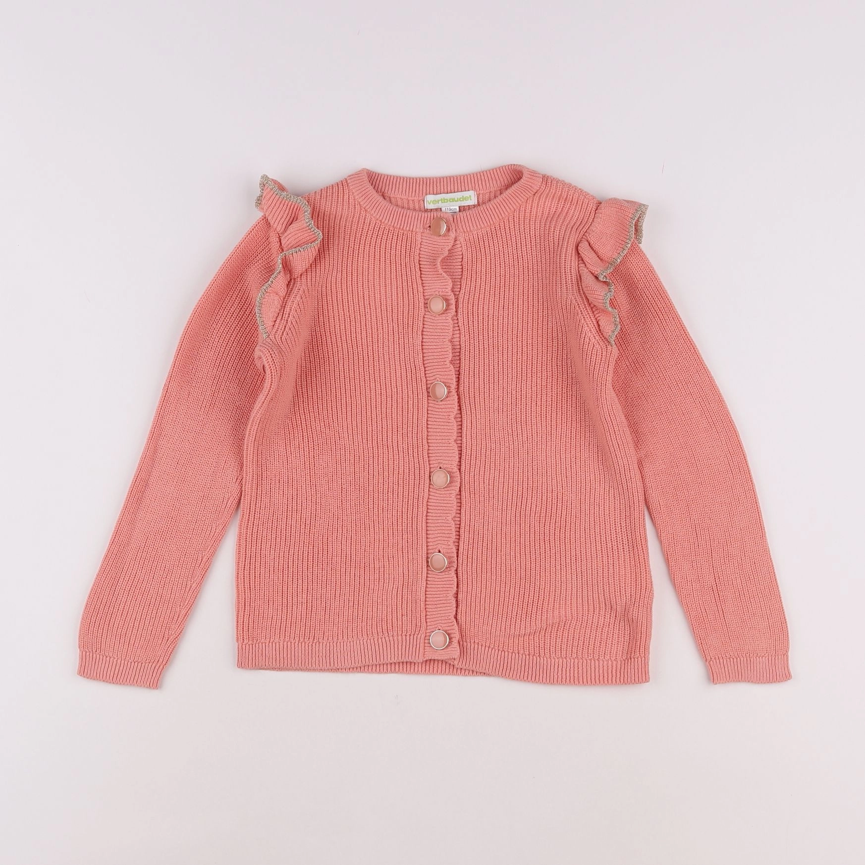 Vertbaudet - gilet rose - 5 ans