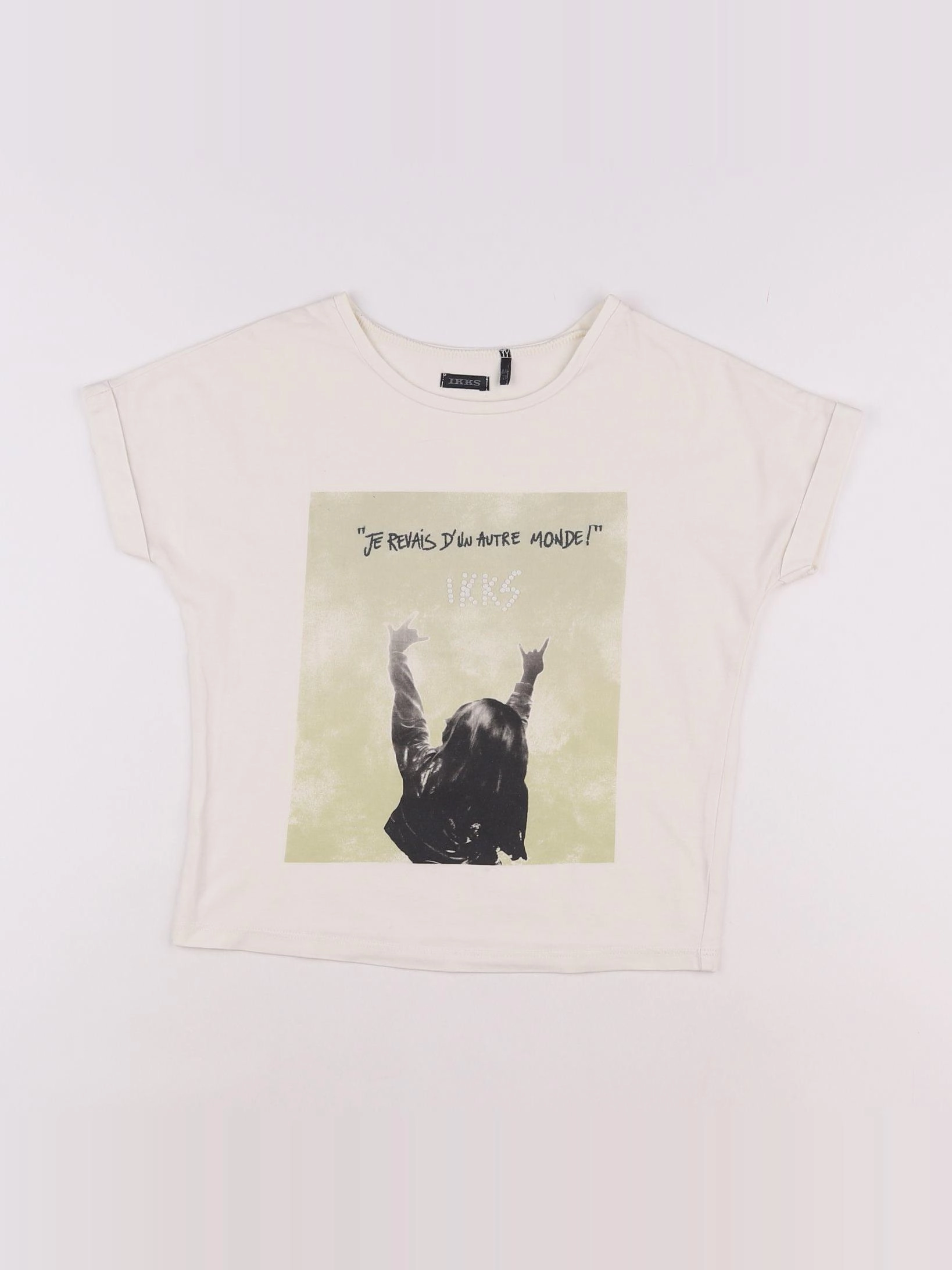 IKKS - tee-shirt beige - 8 ans