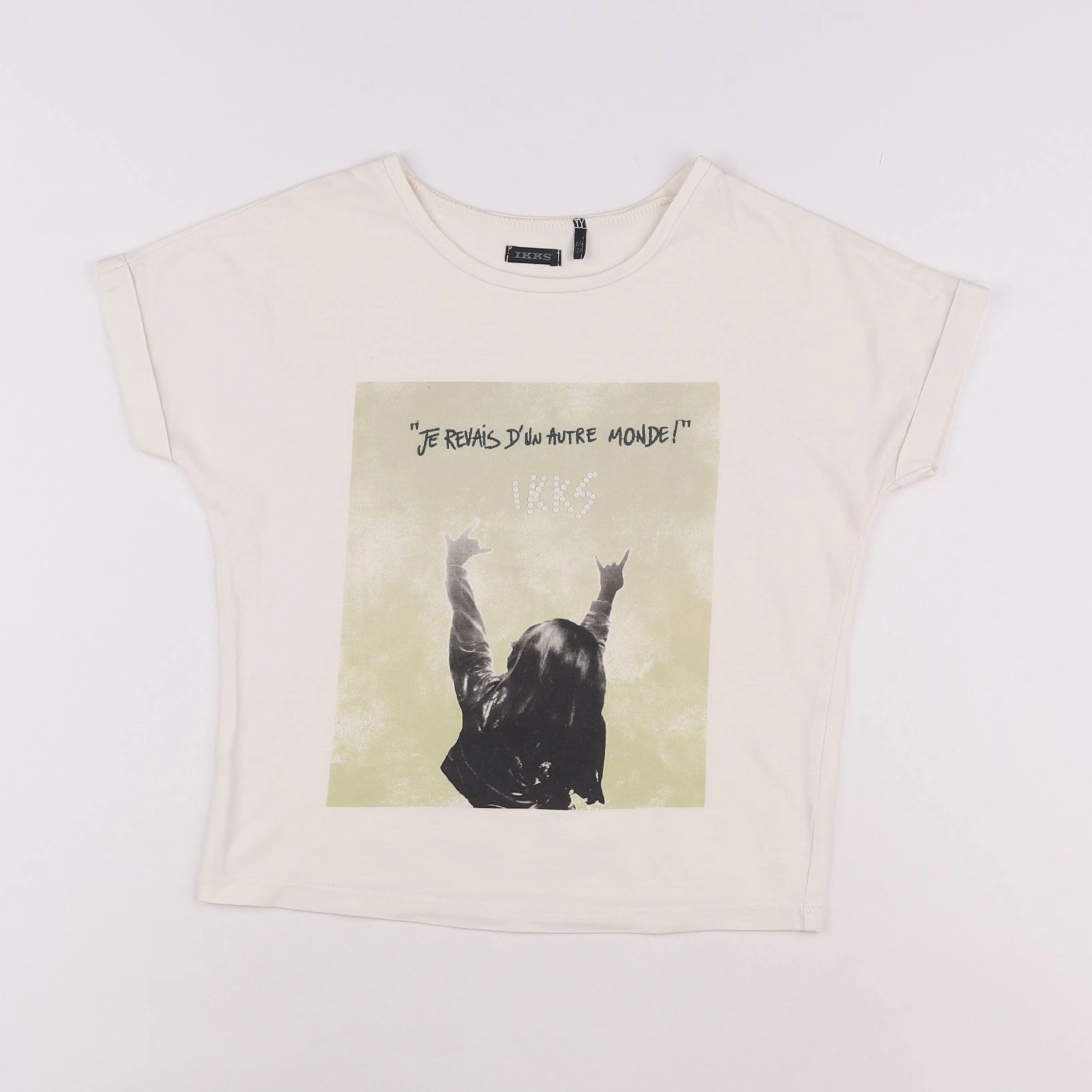 IKKS - tee-shirt beige - 8 ans